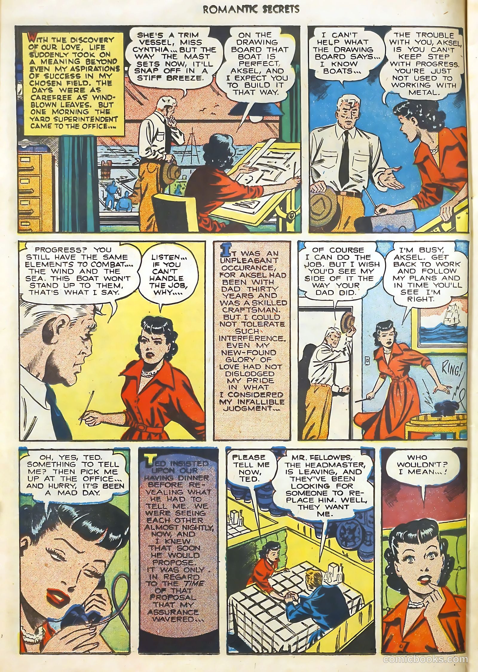 Romantic Secrets #16 (1951) — page 8 of 36