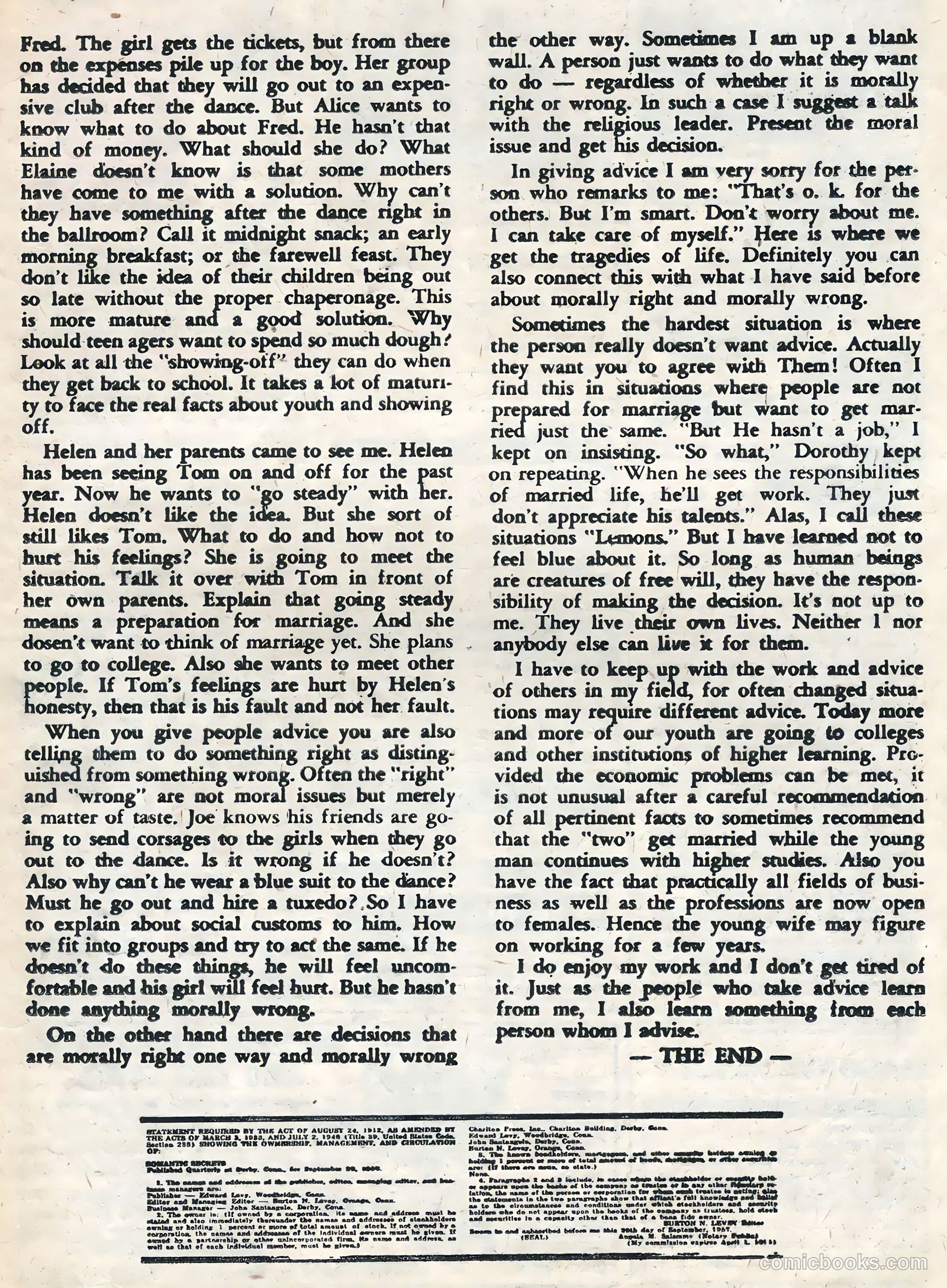 Romantic Secrets #16 (1958) — page 21 of 36