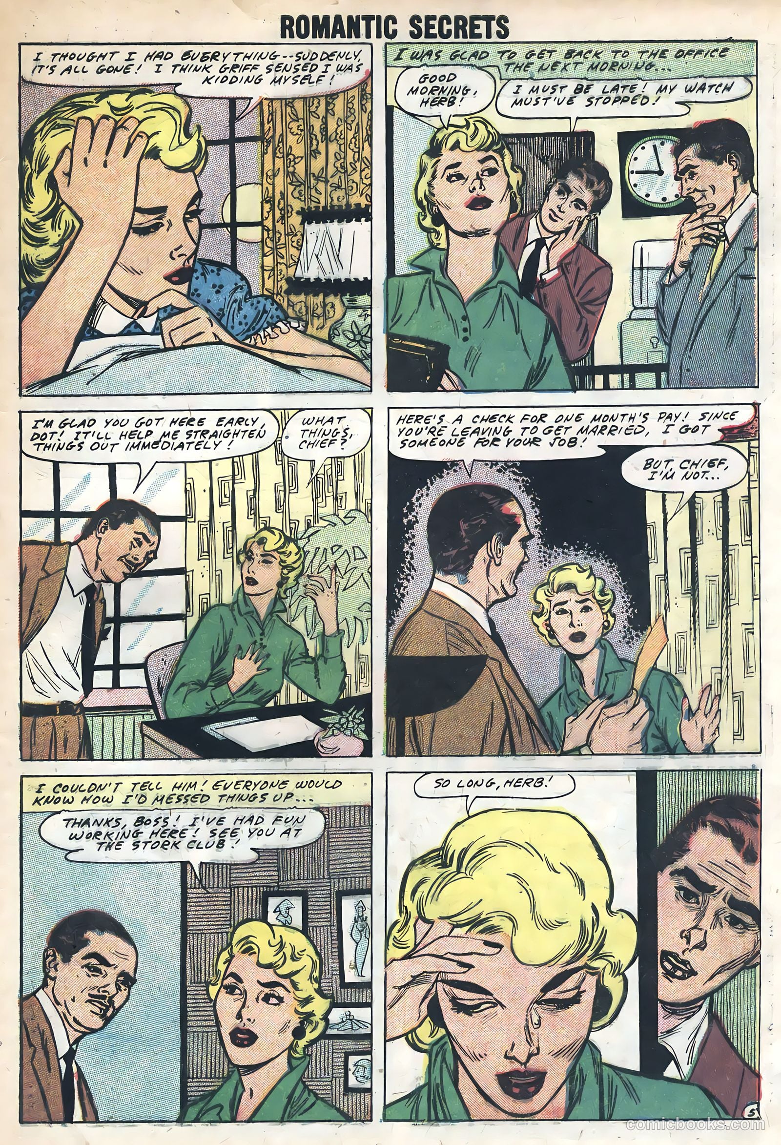 Romantic Secrets #16 (1958) — page 29 of 36