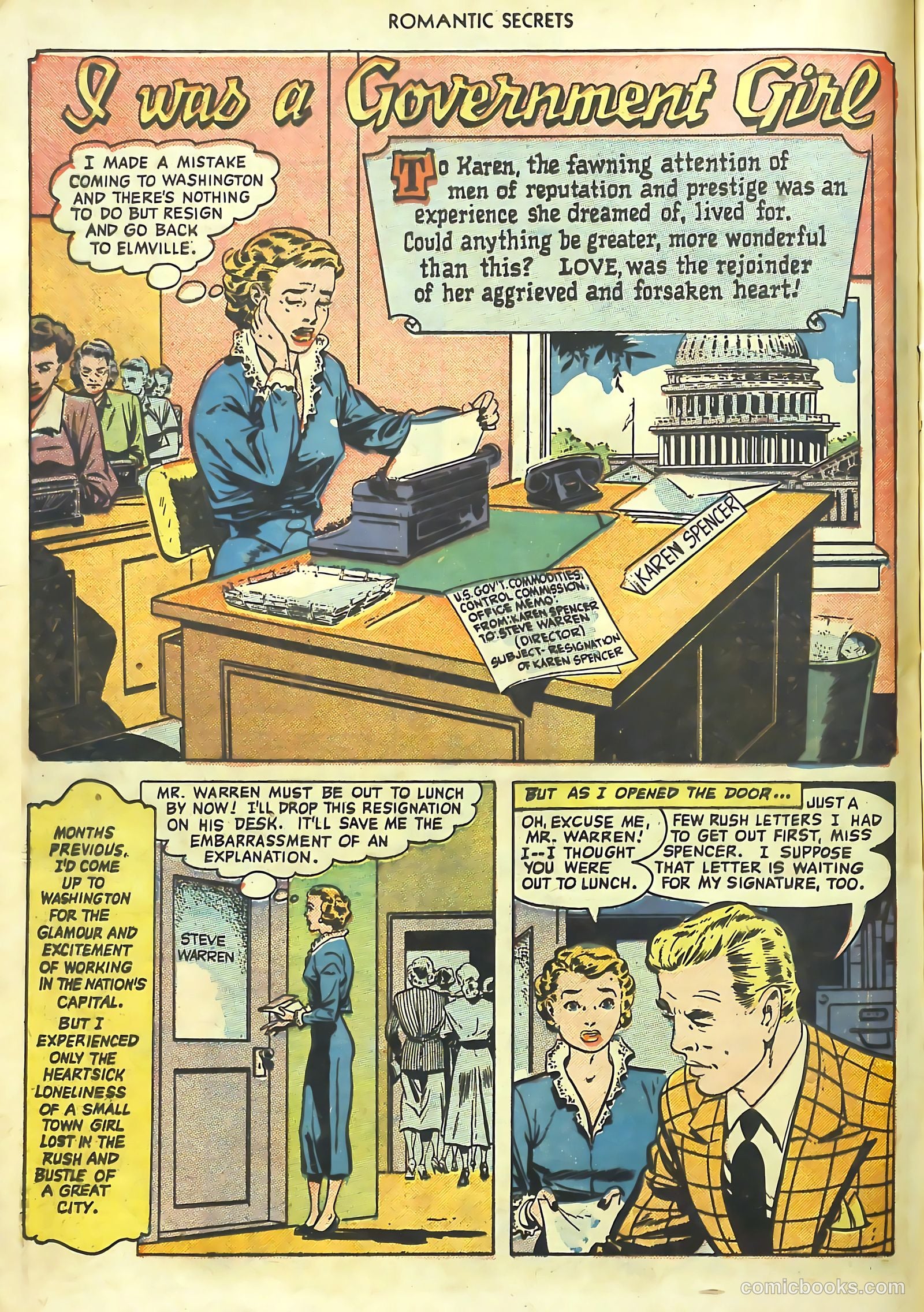 Romantic Secrets #17 (1951) — page 14 of 36