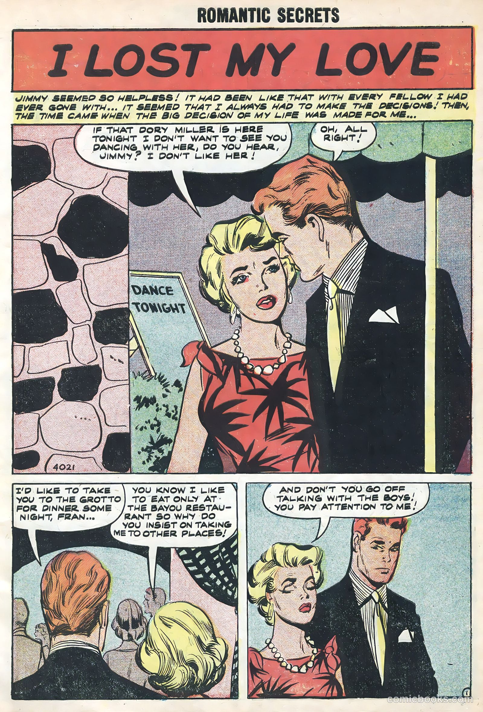Romantic Secrets #18 (1958) — page 3 of 36