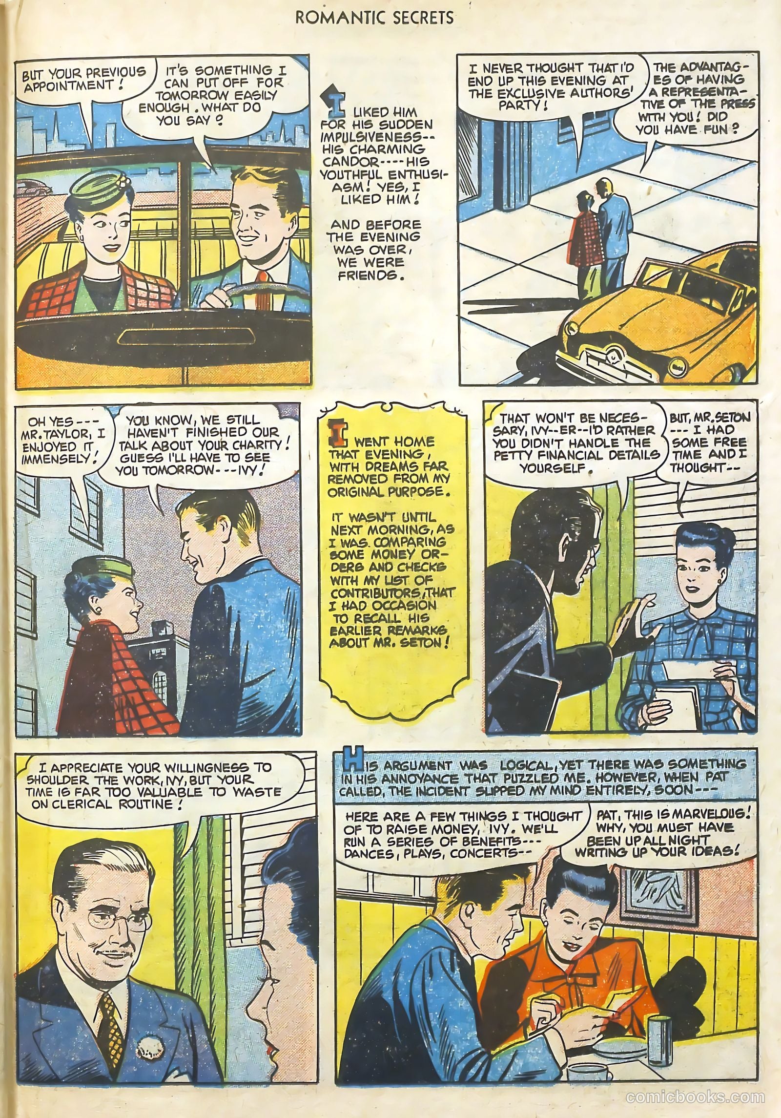 Romantic Secrets #18 (1951) — page 29 of 36