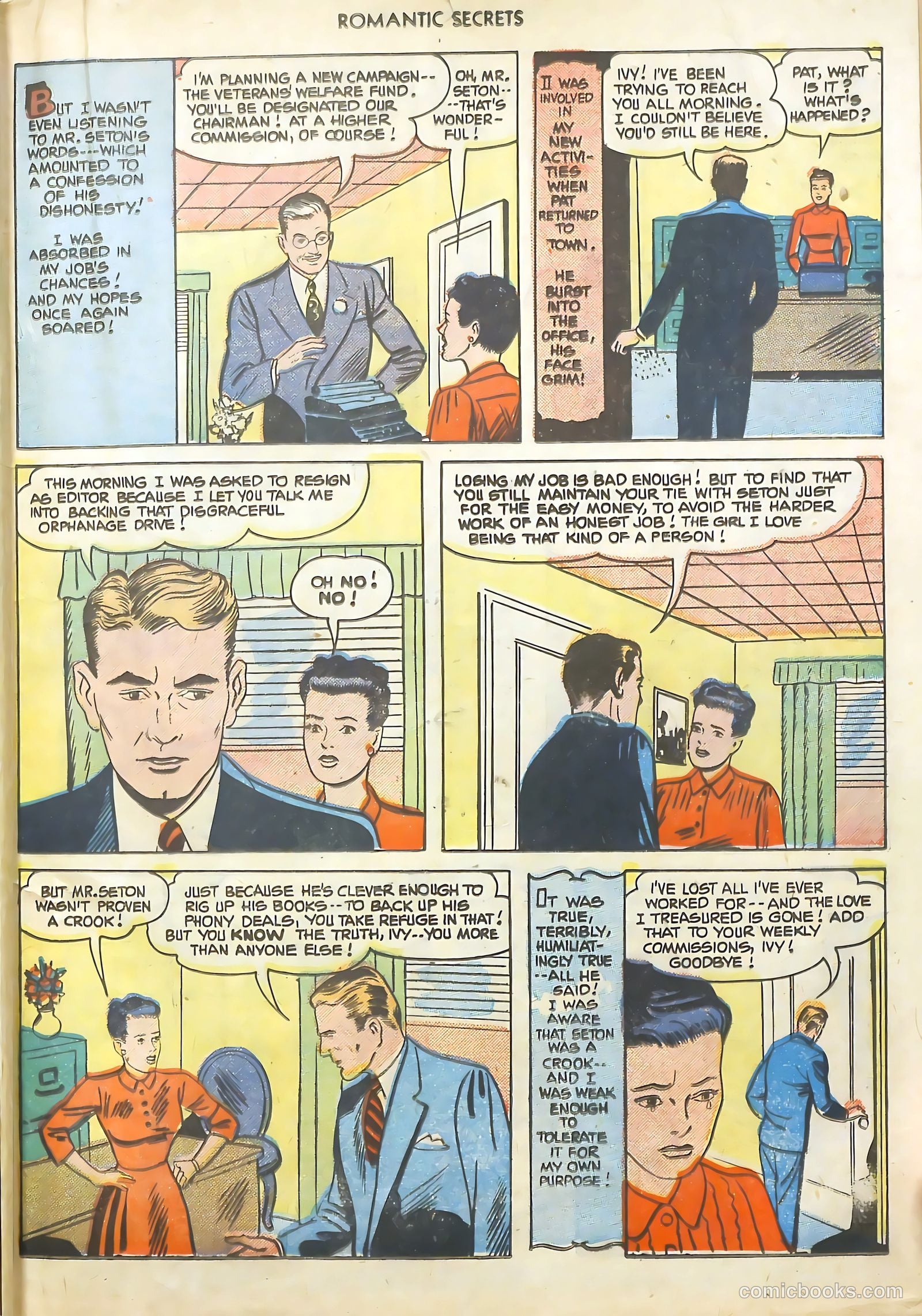 Romantic Secrets #18 (1951) — page 33 of 36
