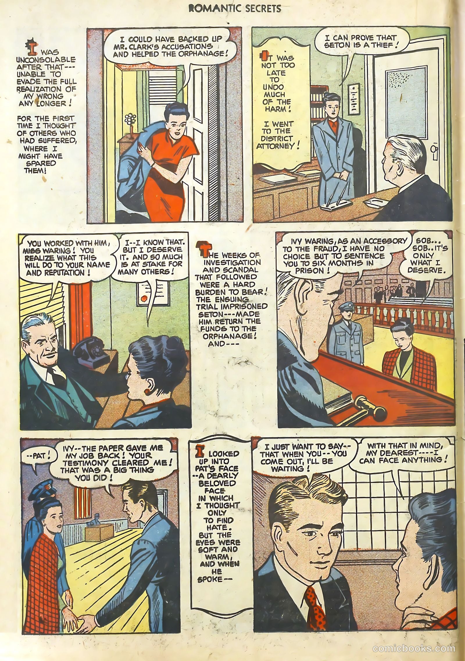 Romantic Secrets #18 (1951) — page 34 of 36