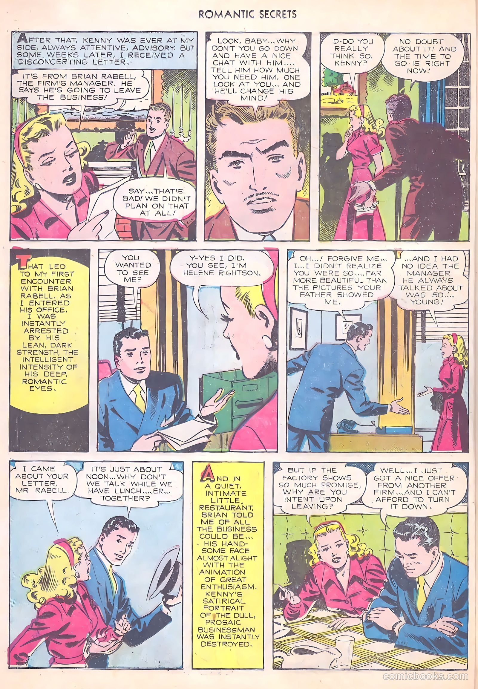 Romantic Secrets #19 (1951) — page 6 of 36