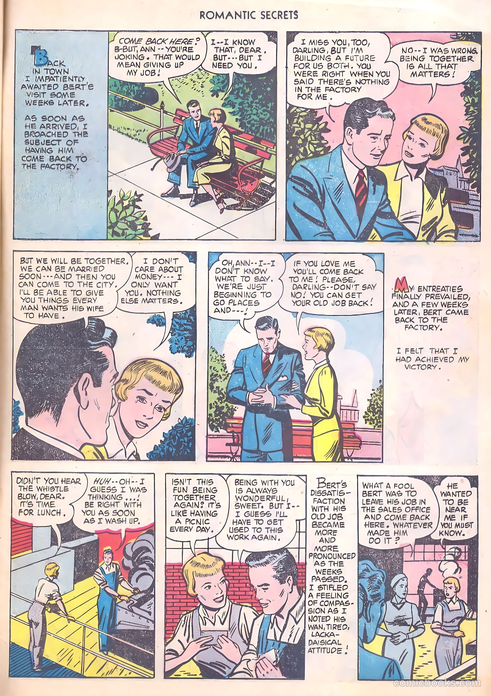 Romantic Secrets #19 (1951) — page 31 of 36