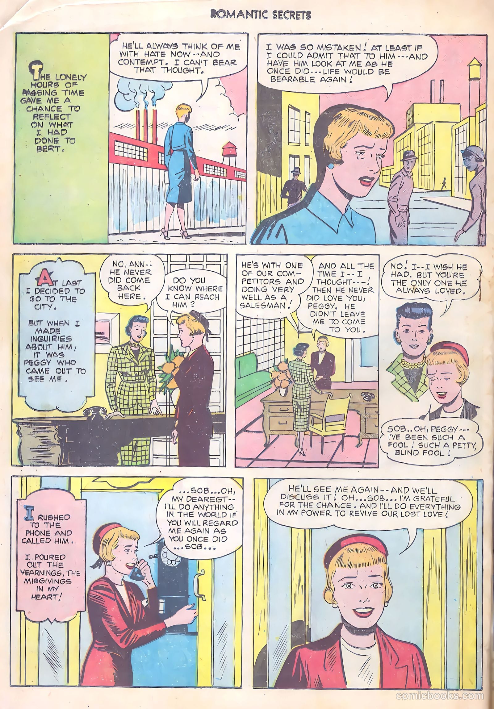 Romantic Secrets #19 (1951) — page 34 of 36