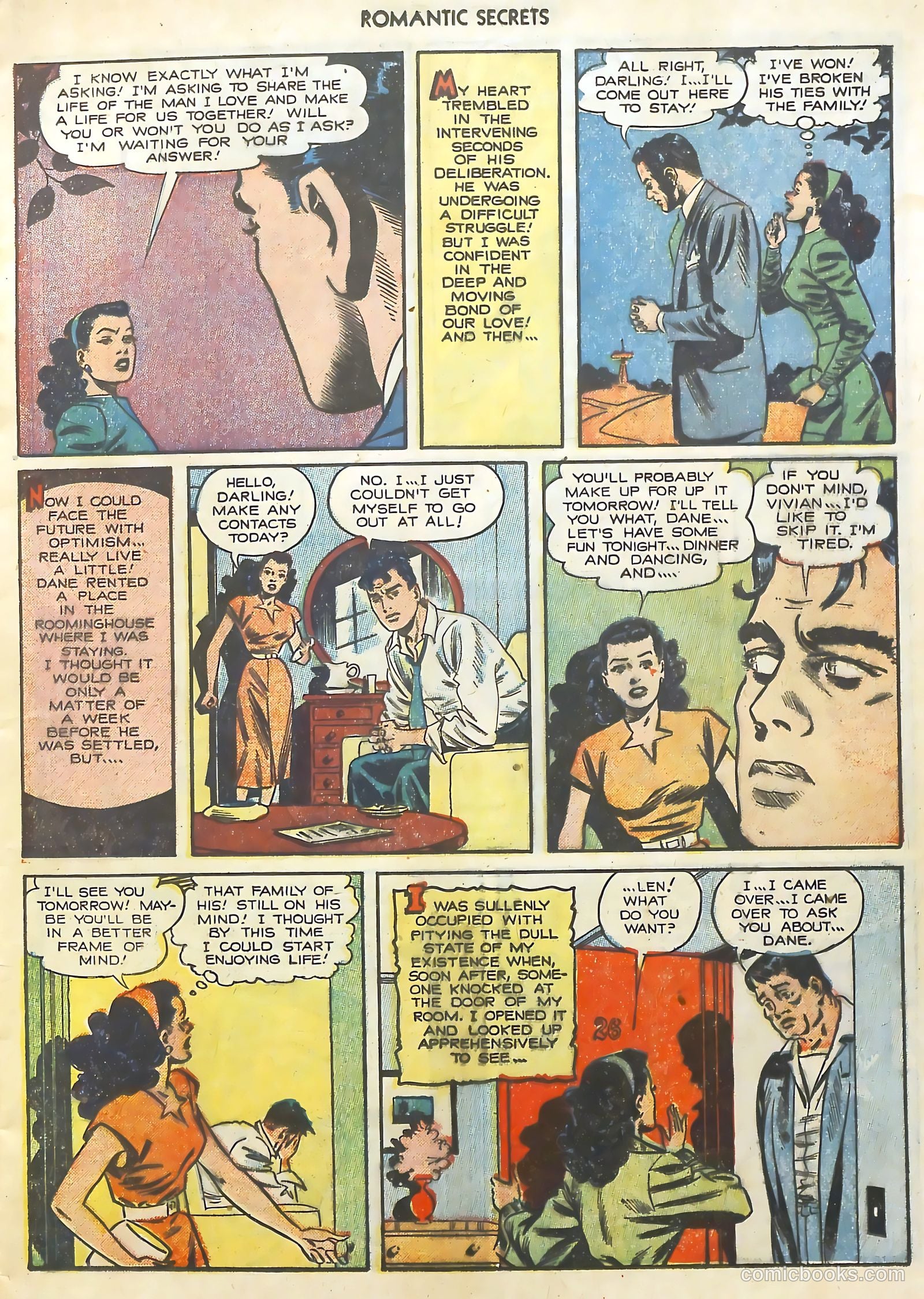 Romantic Secrets #23 (1951) — page 9 of 36