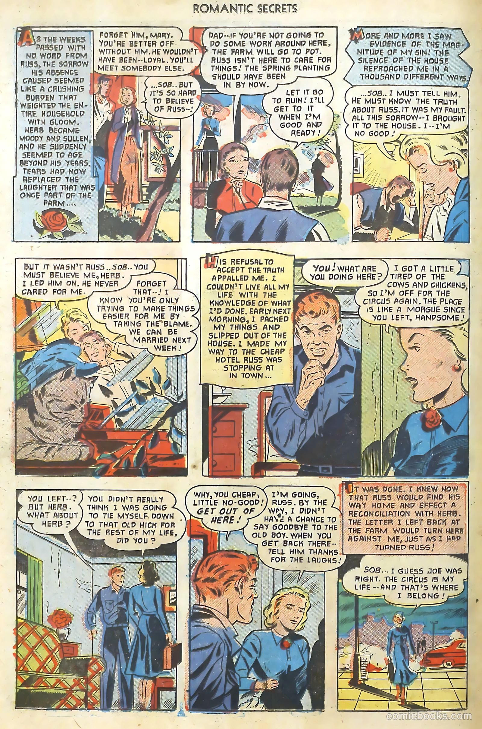 Romantic Secrets #23 (1951) — page 34 of 36