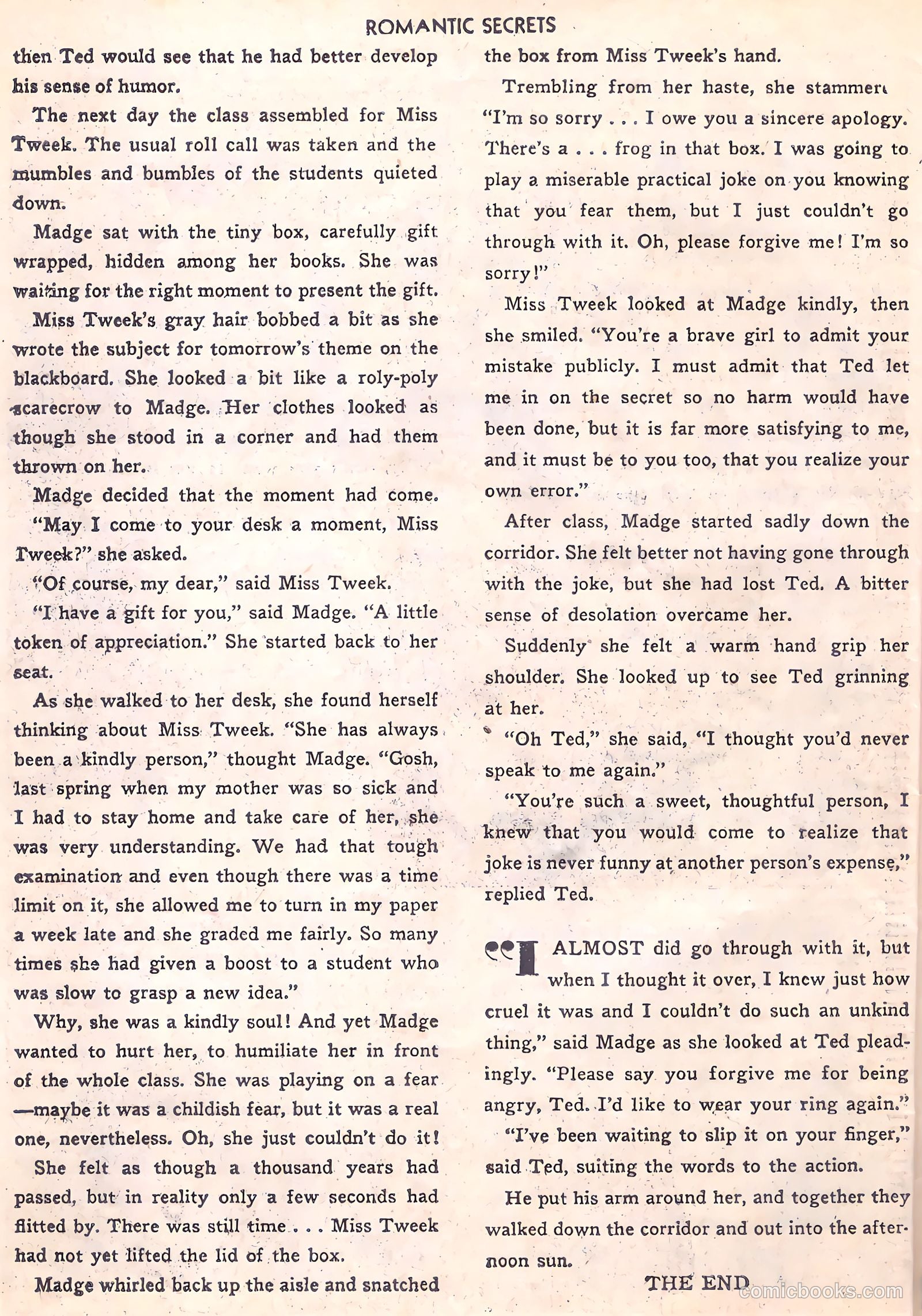 Romantic Secrets #33 (1952) — page 26 of 36