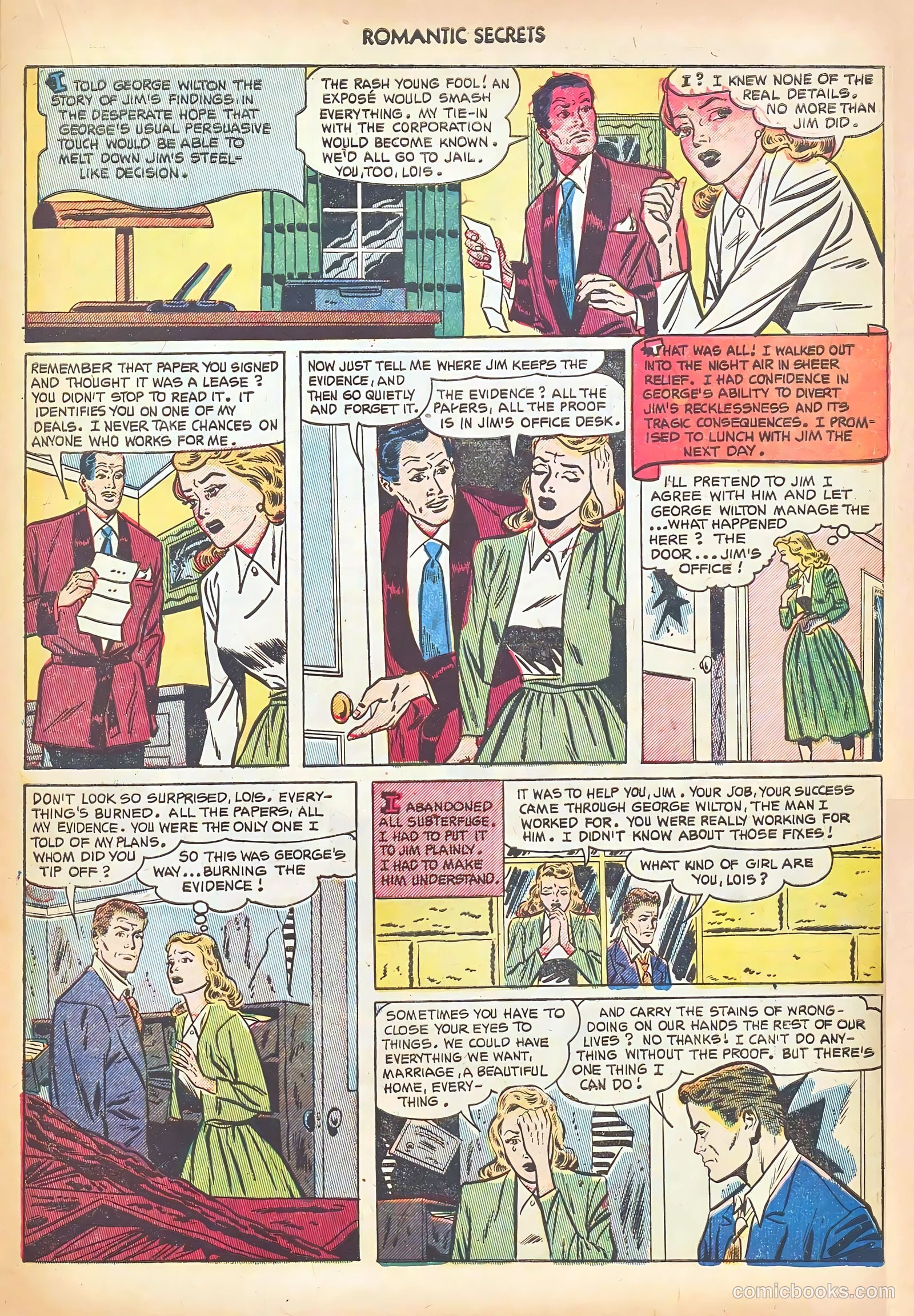 Romantic Secrets #35 (1952) — page 21 of 36