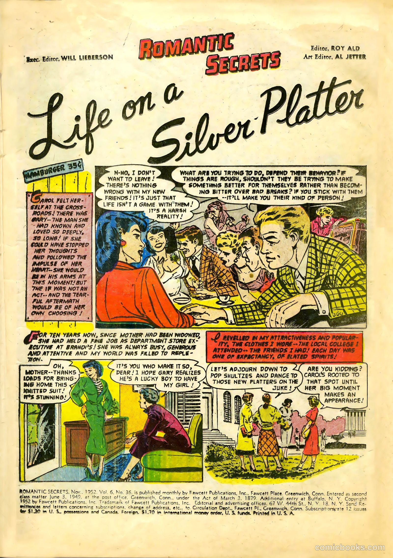 Romantic Secrets #36 (1952) — page 3 of 36