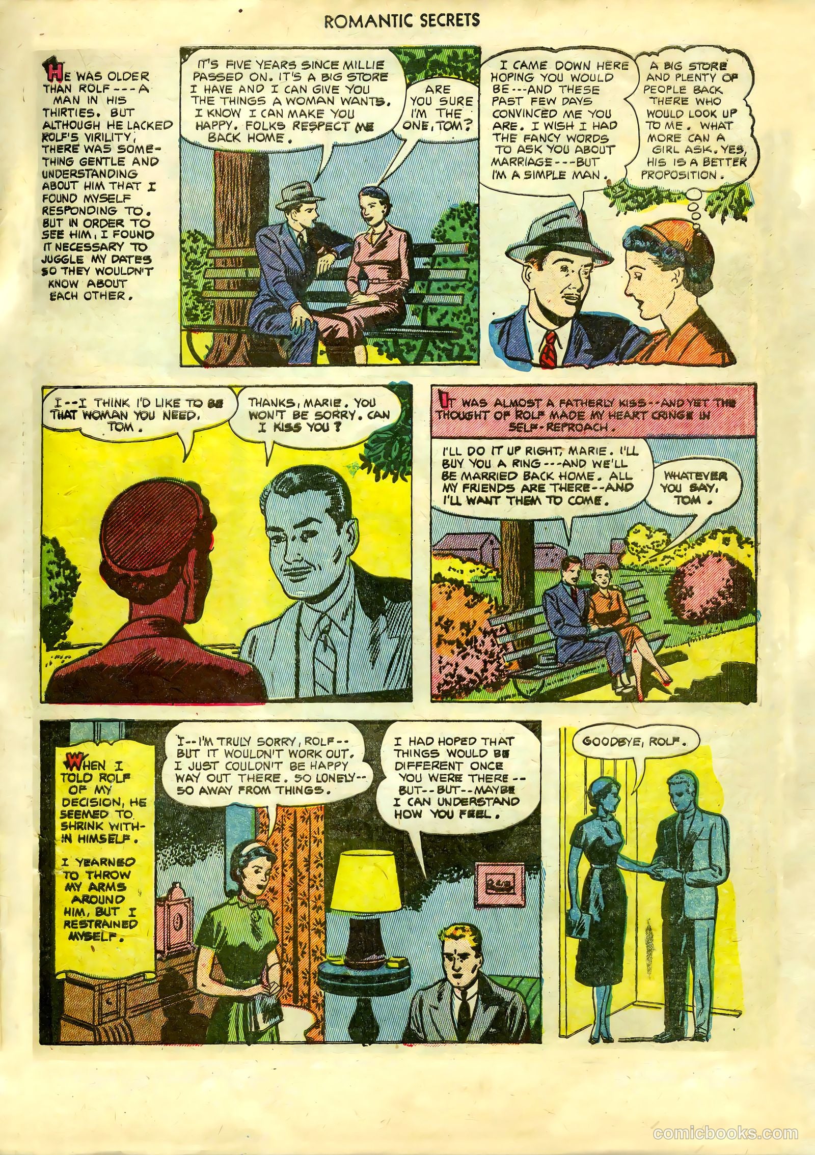 Romantic Secrets #36 (1952) — page 19 of 36