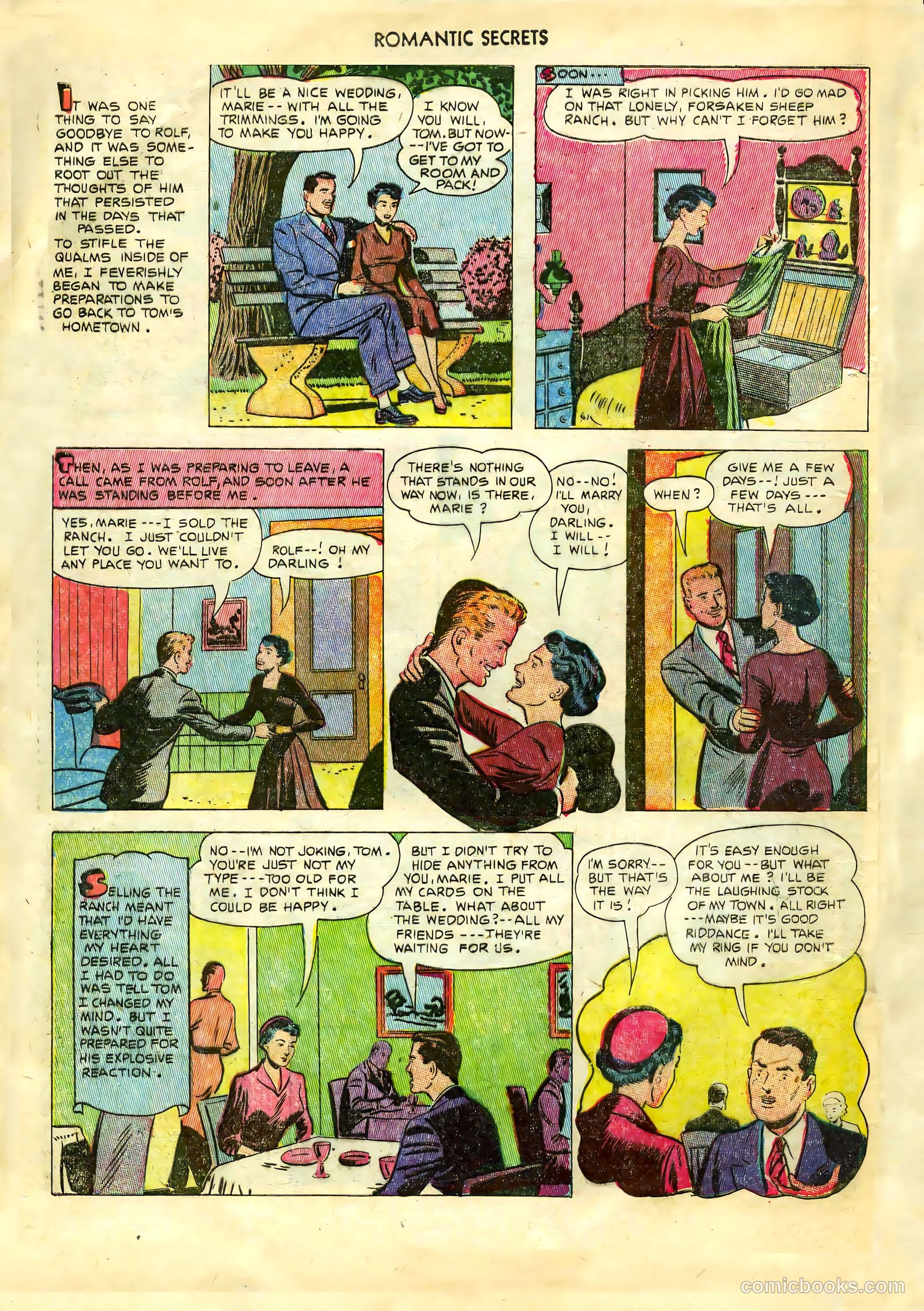 Romantic Secrets #36 (1952) — page 20 of 36
