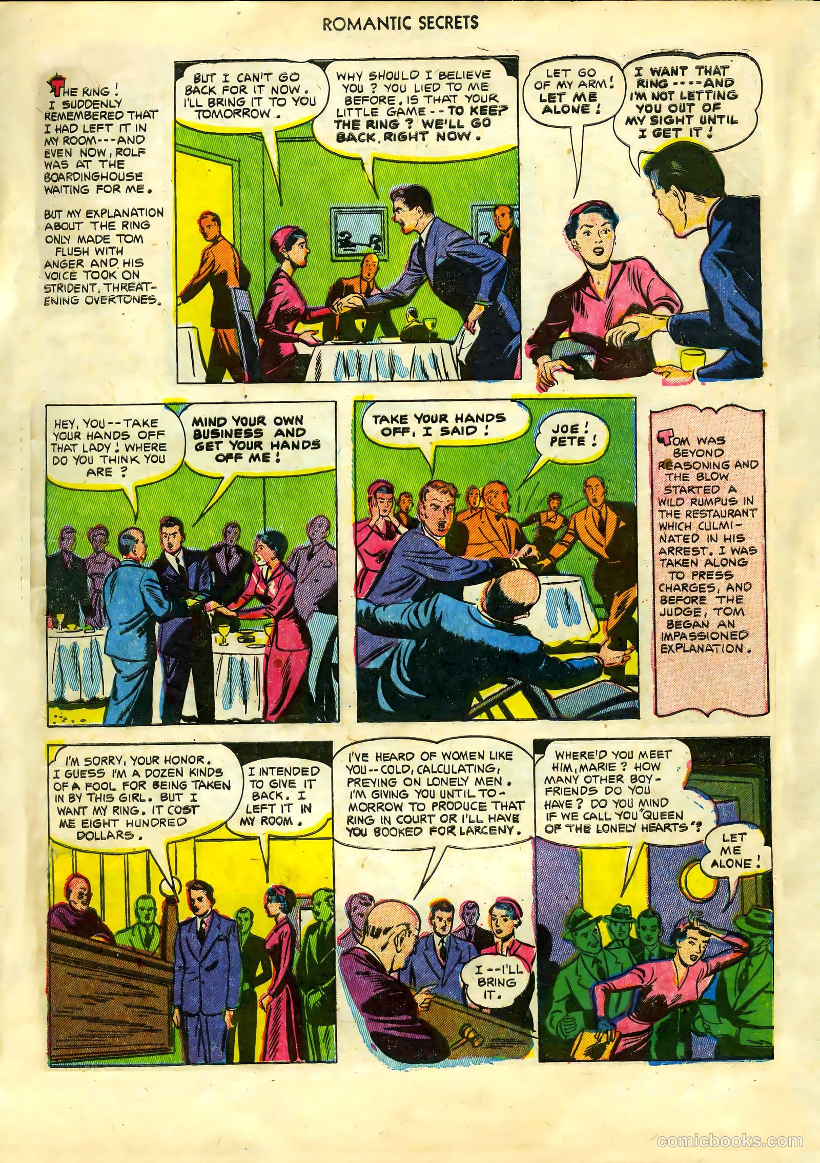Romantic Secrets #36 (1952) — page 21 of 36