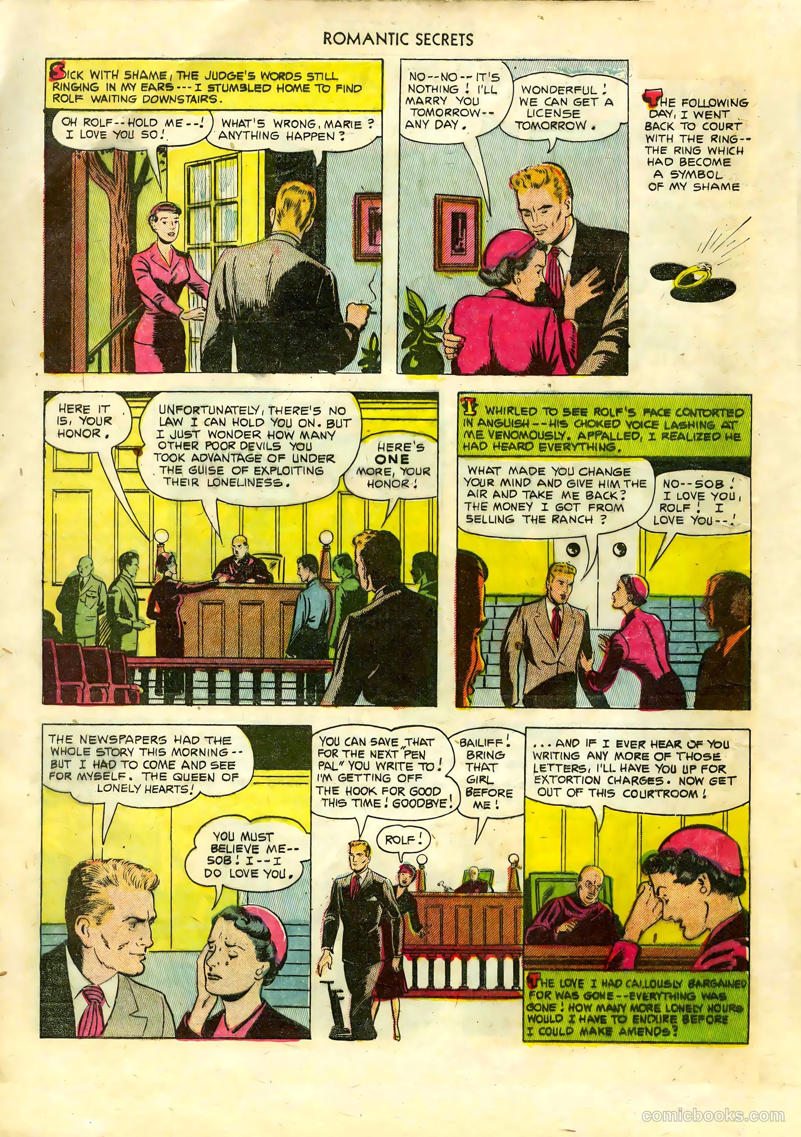 Romantic Secrets #36 (1952) — page 22 of 36