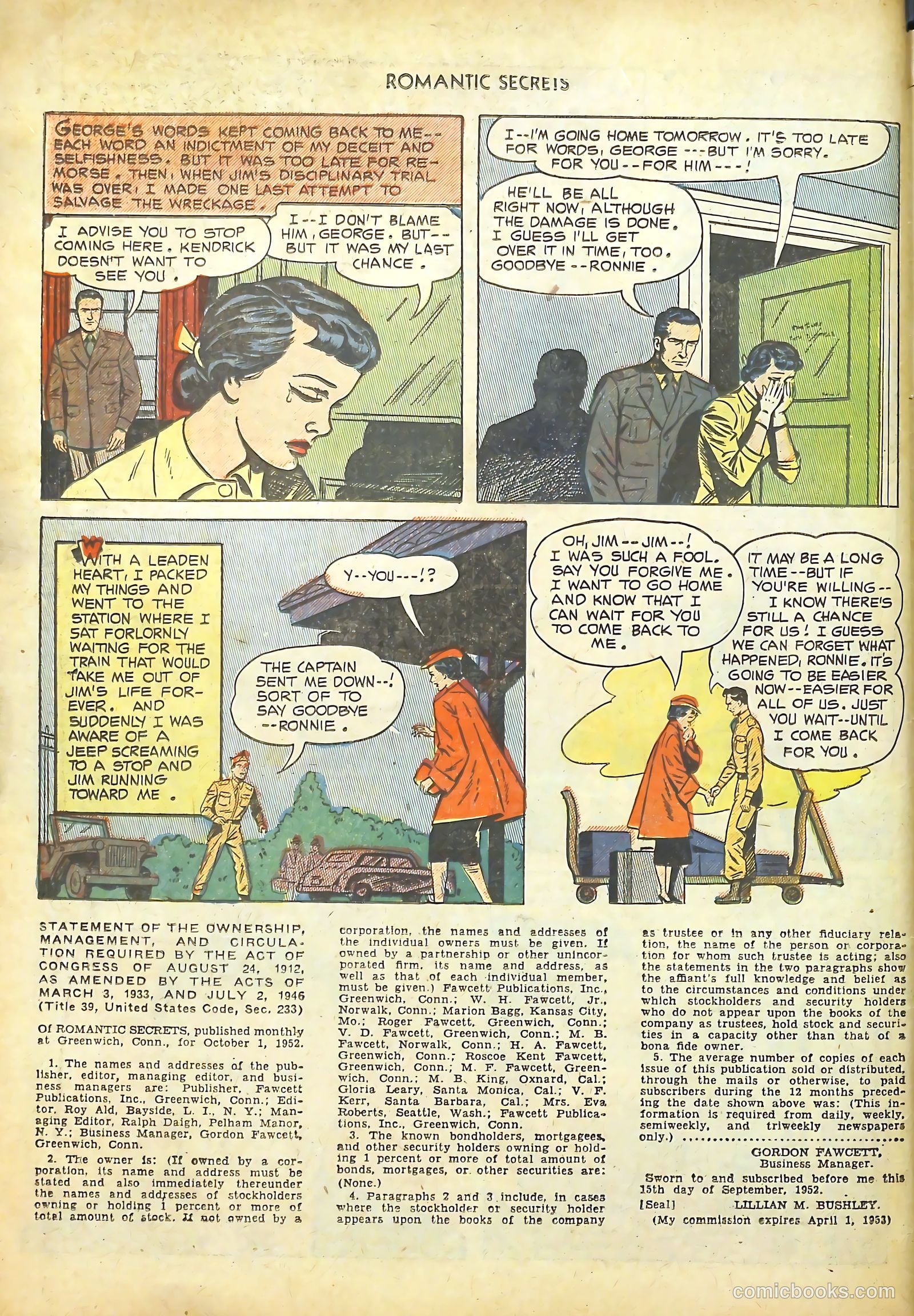 Romantic Secrets #38 (1953) — page 34 of 36
