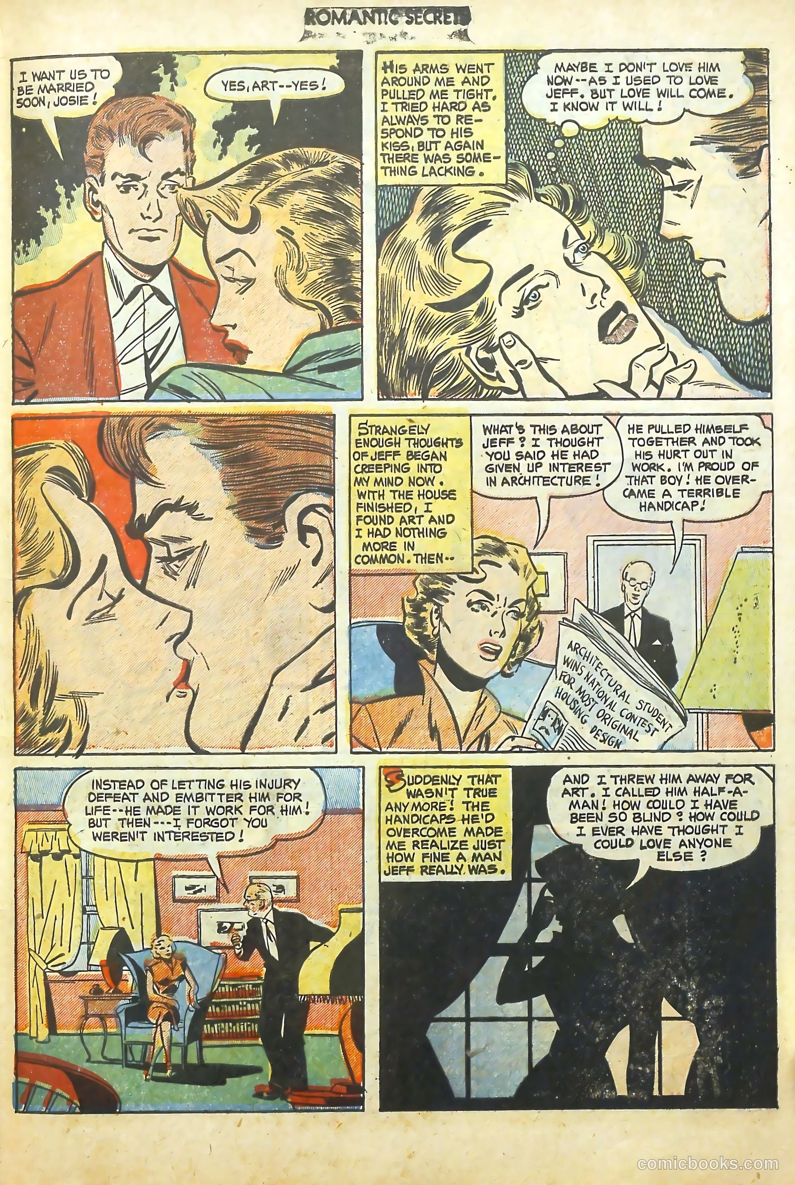 Romantic Secrets #39 (1953) — page 21 of 36