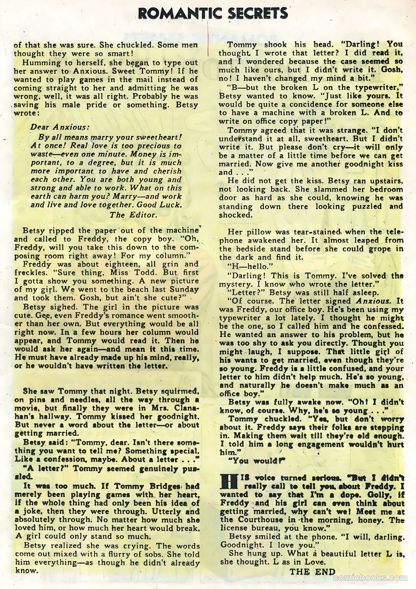 Romantic Secrets #5 (1955) — page 17 of 36