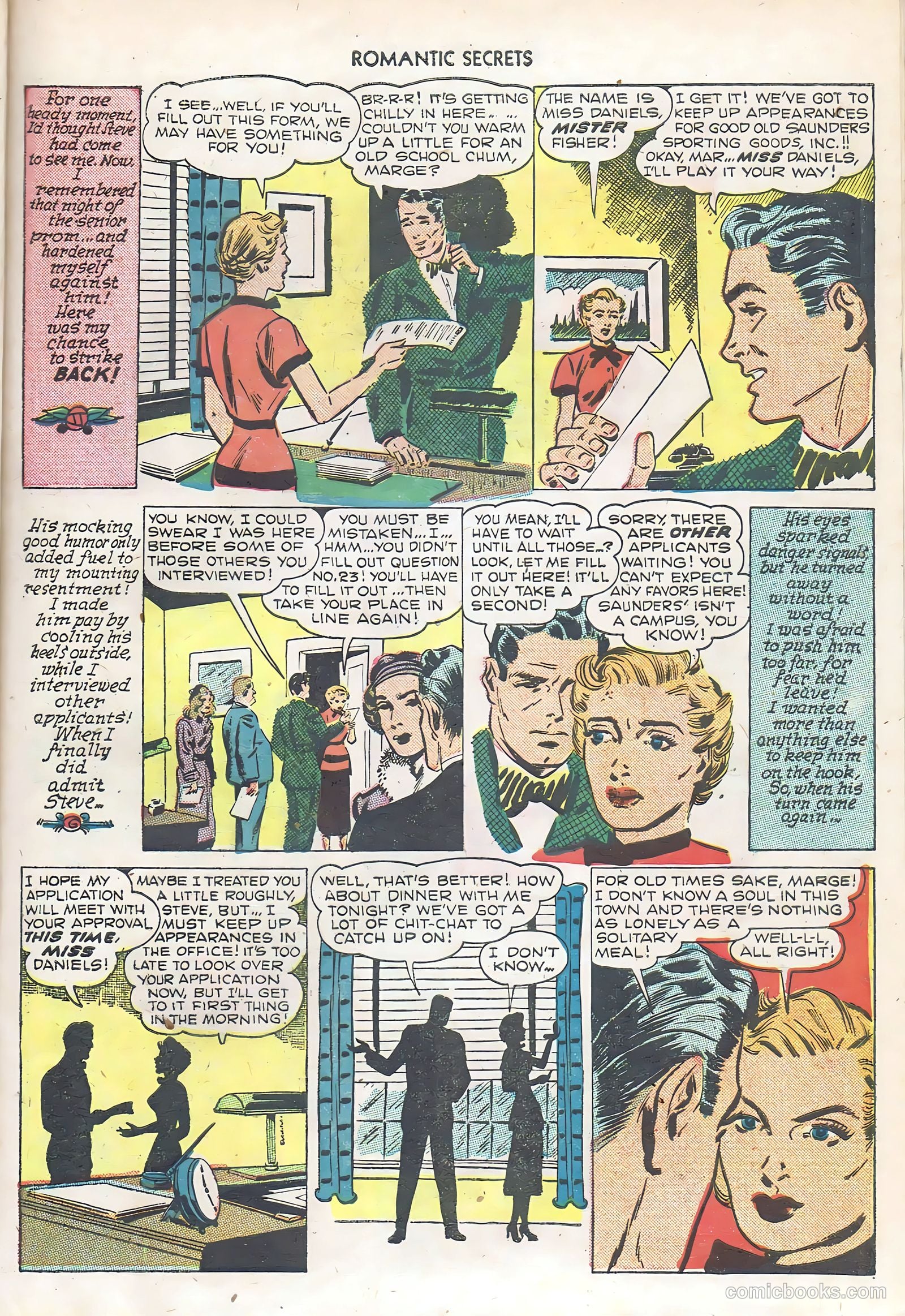 Romantic Secrets #6 (1956) — page 21 of 52