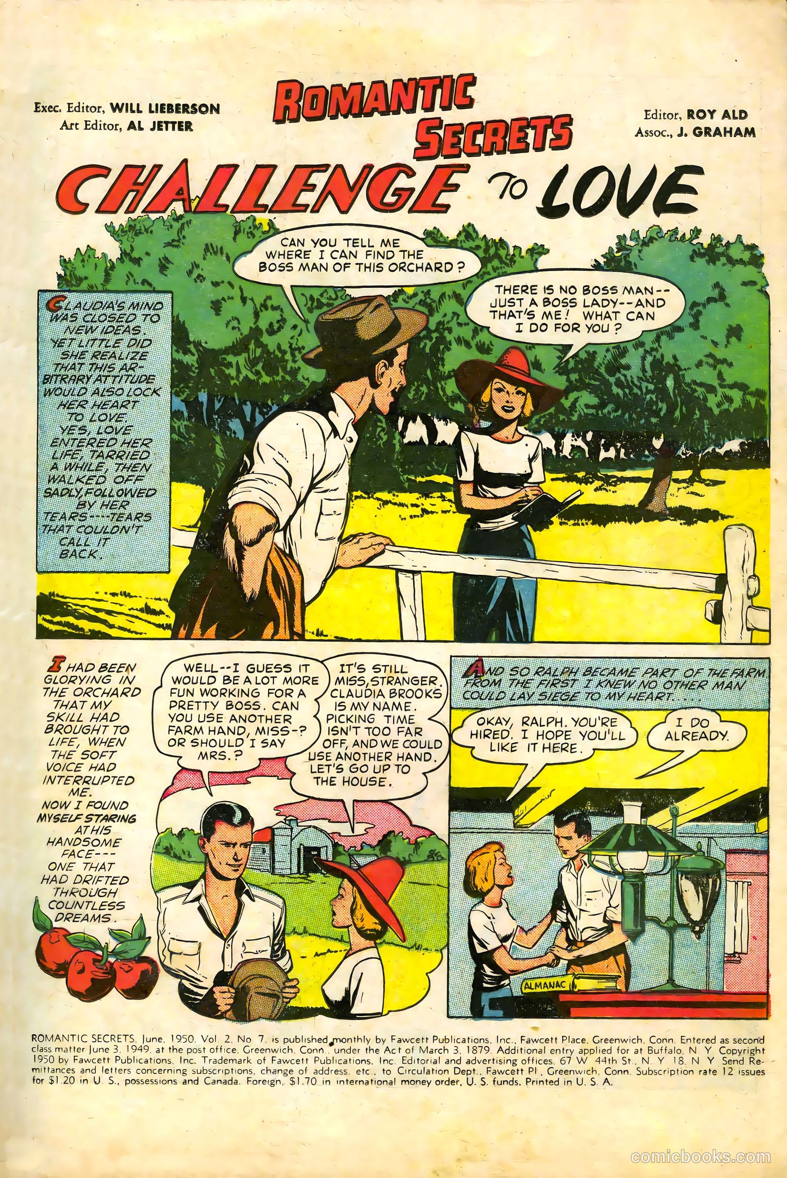 Romantic Secrets #7 (1950) — page 3 of 36