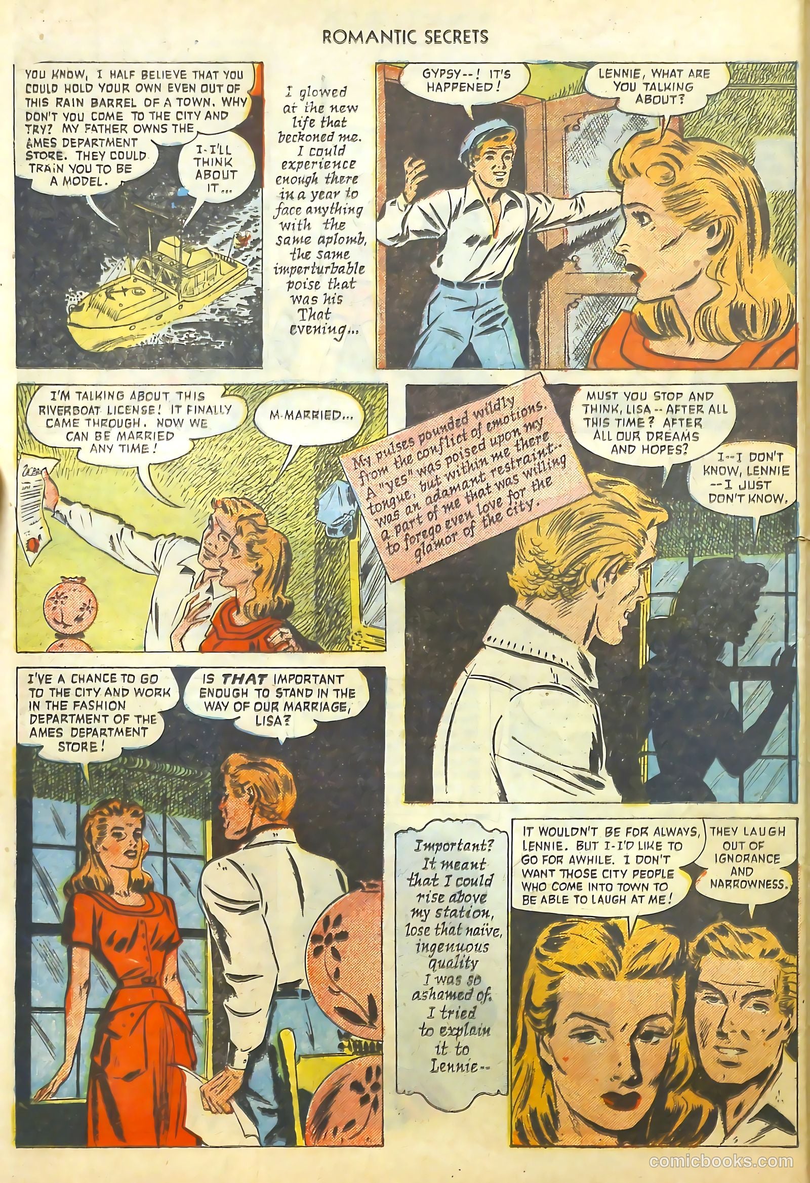 Romantic Secrets #8 (1950) — page 46 of 52
