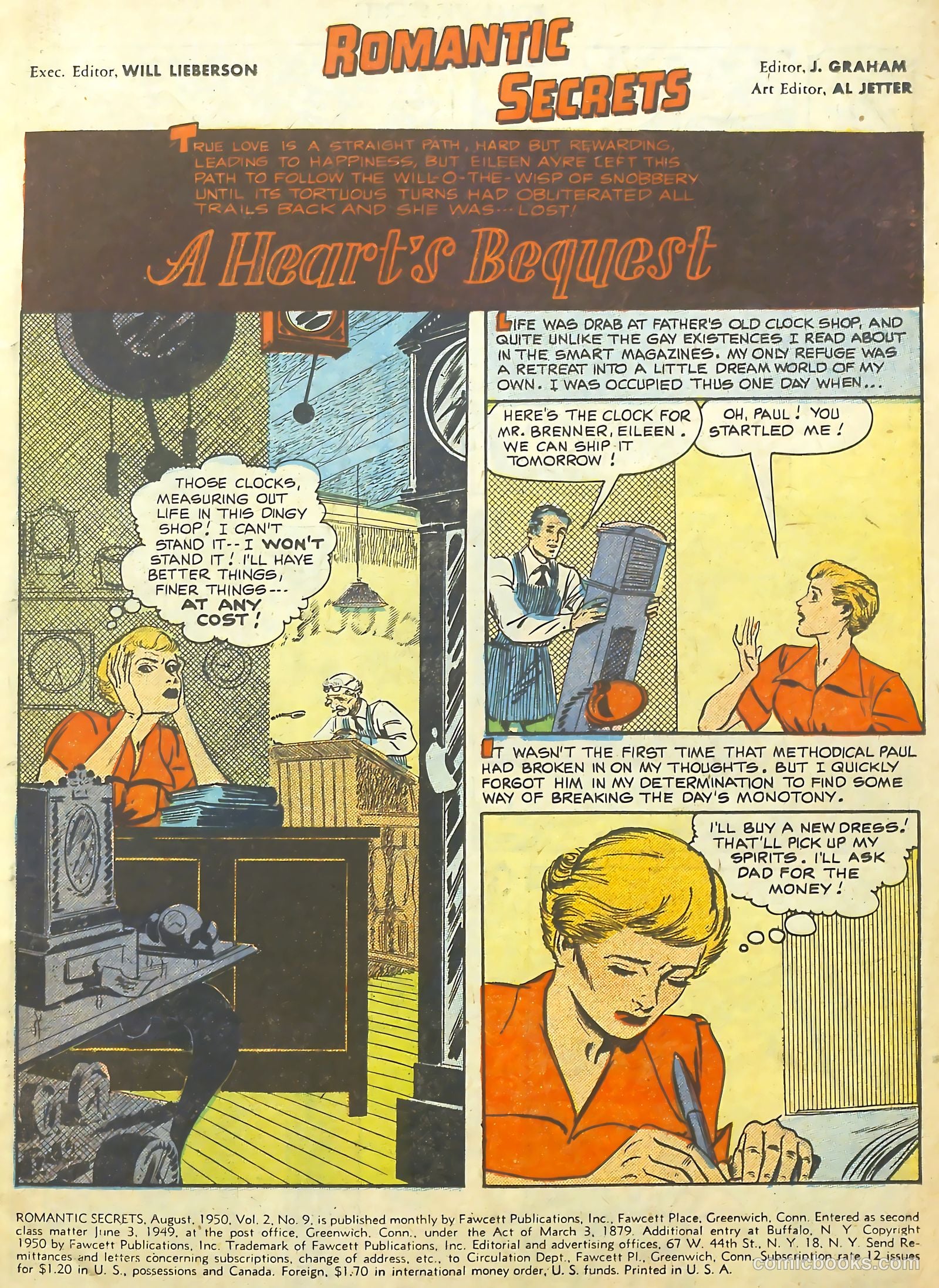 Romantic Secrets #9 (1950) — page 3 of 36