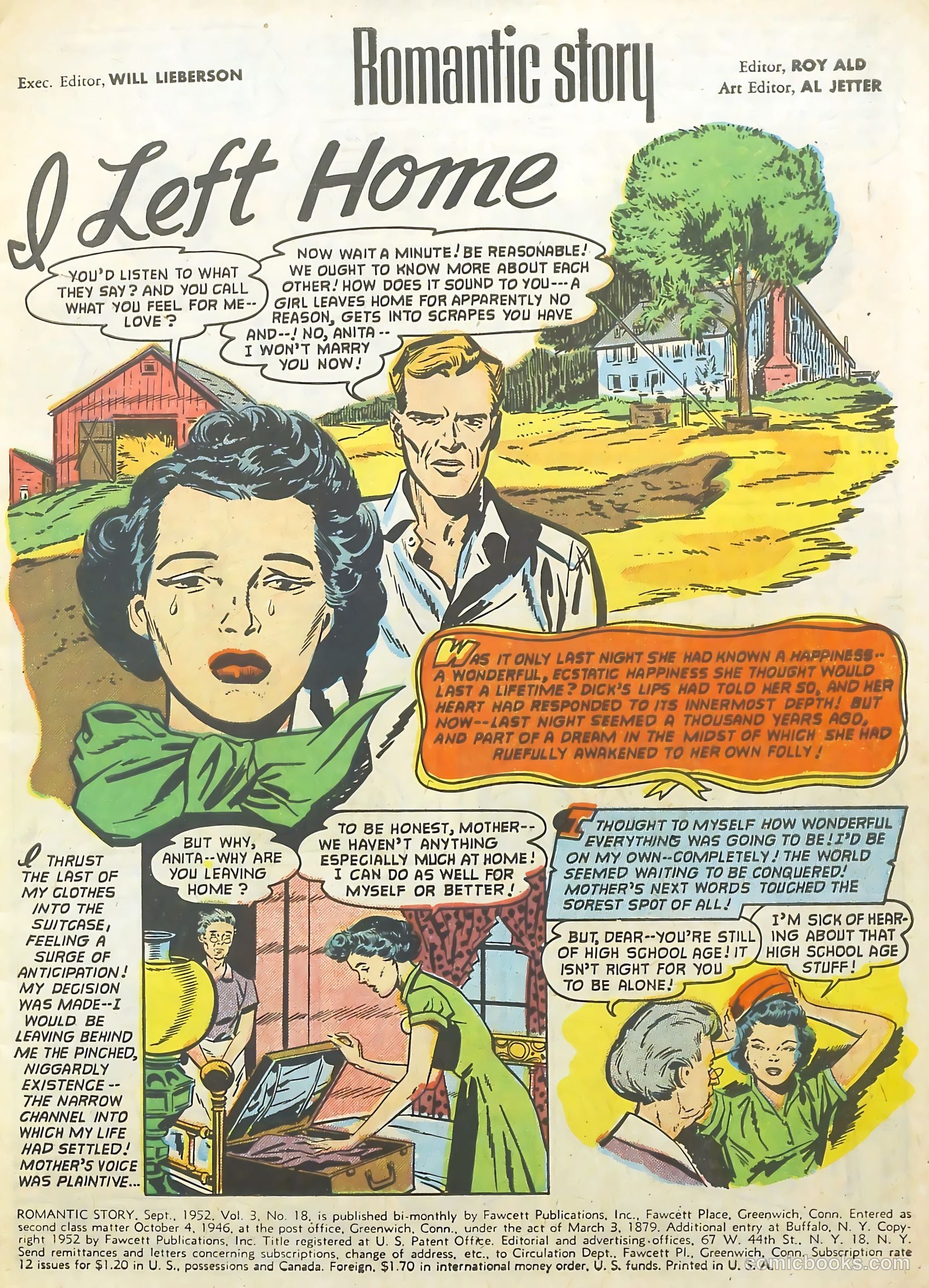 Romantic Story #18 (1952) — page 3 of 36