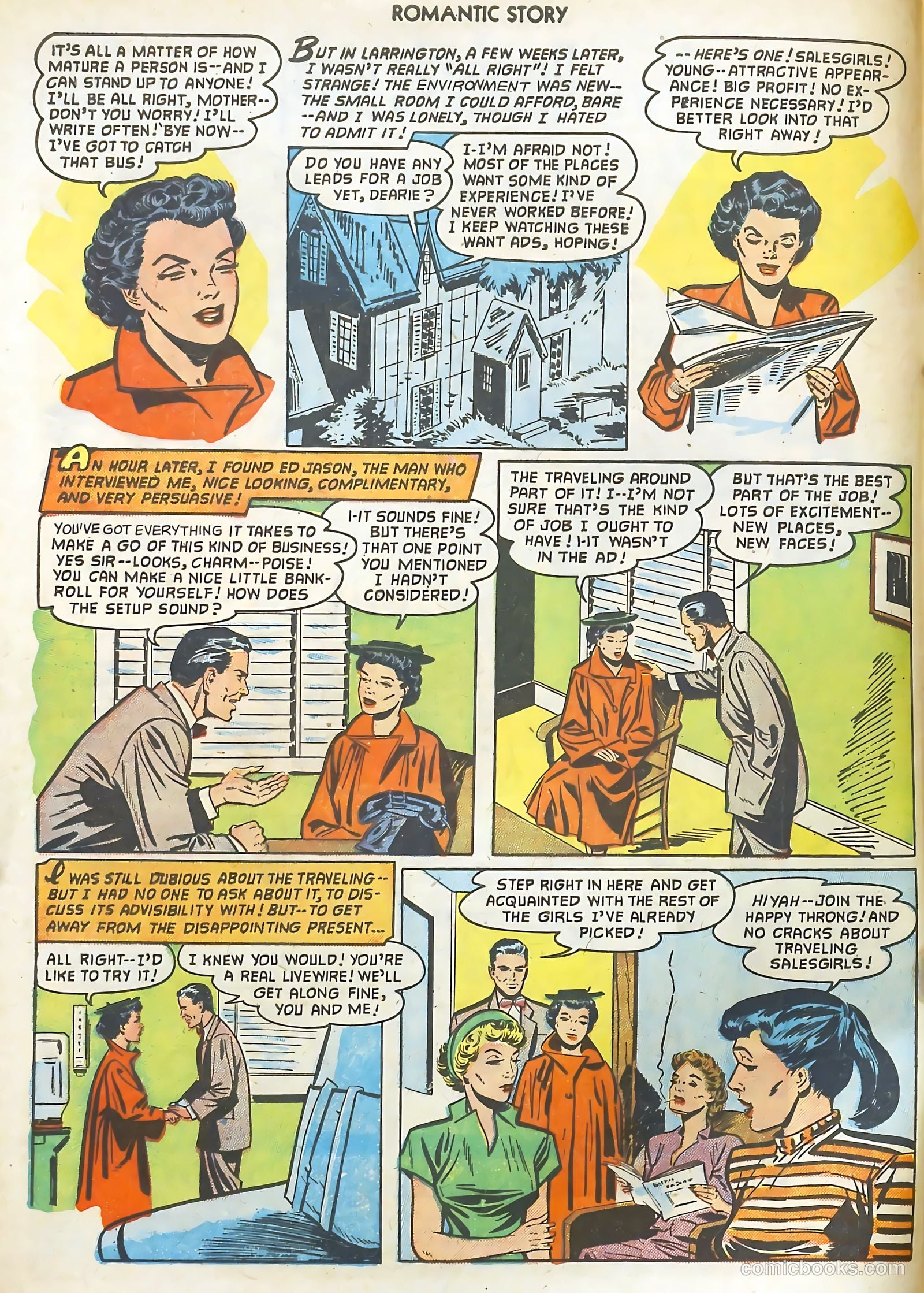 Romantic Story #18 (1952) — page 4 of 36