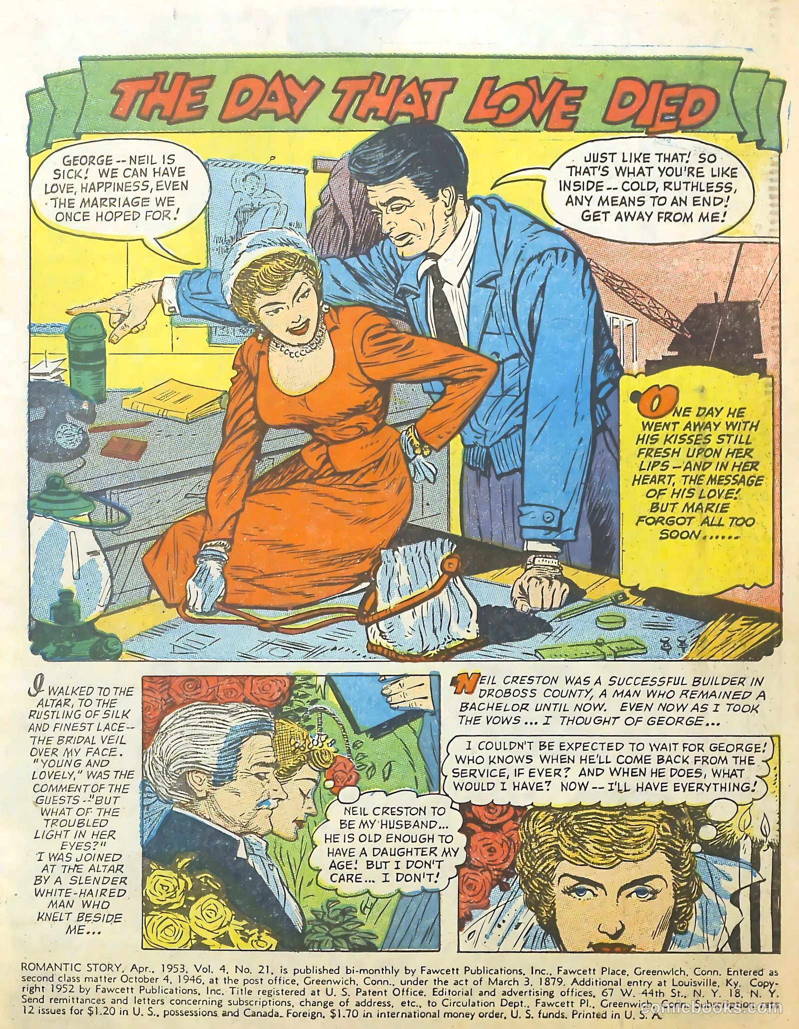 Romantic Story #21 (1953) — page 3 of 36