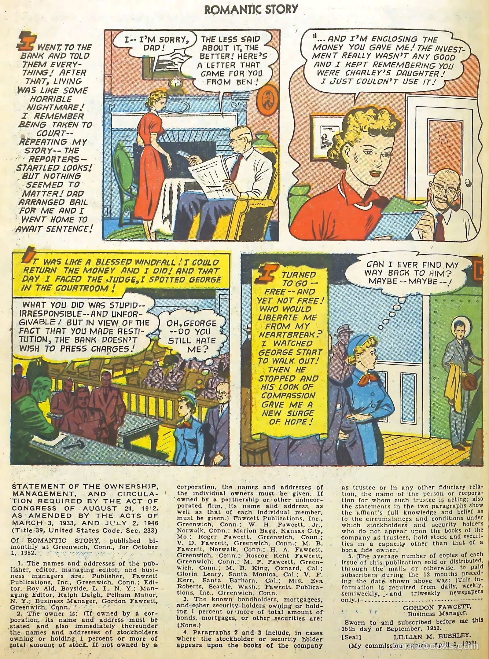 Romantic Story #21 (1953) — page 34 of 36
