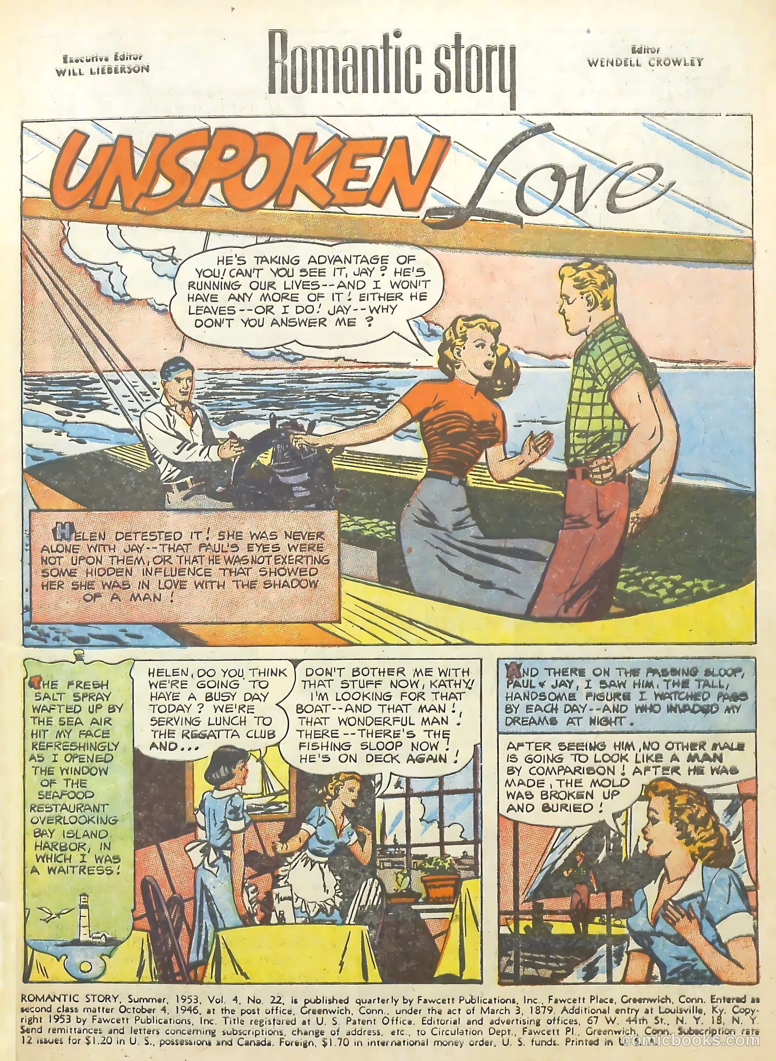 Romantic Story #22 (1953) — page 3 of 36
