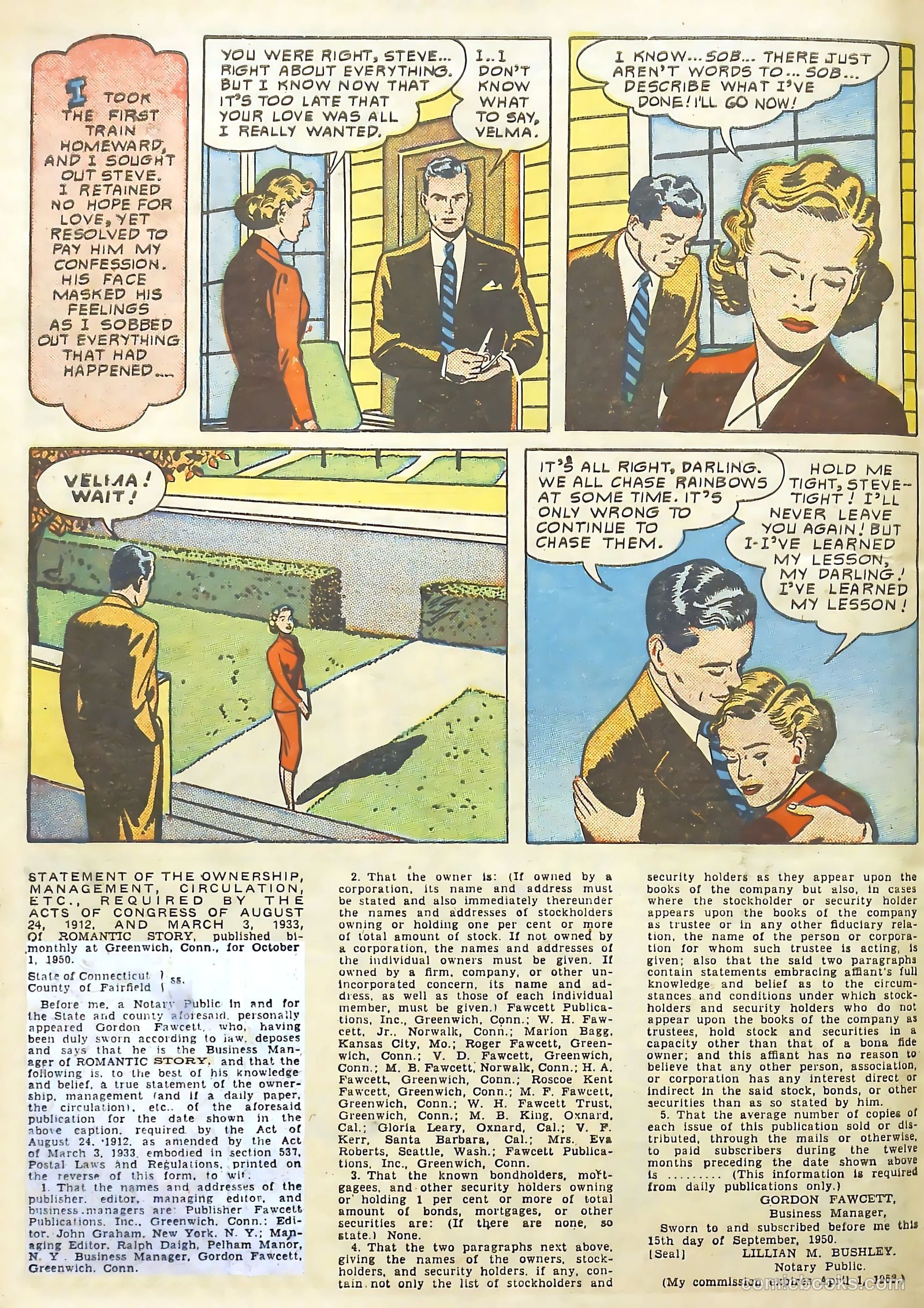 Romantic Story #8 (1950) — page 35 of 37