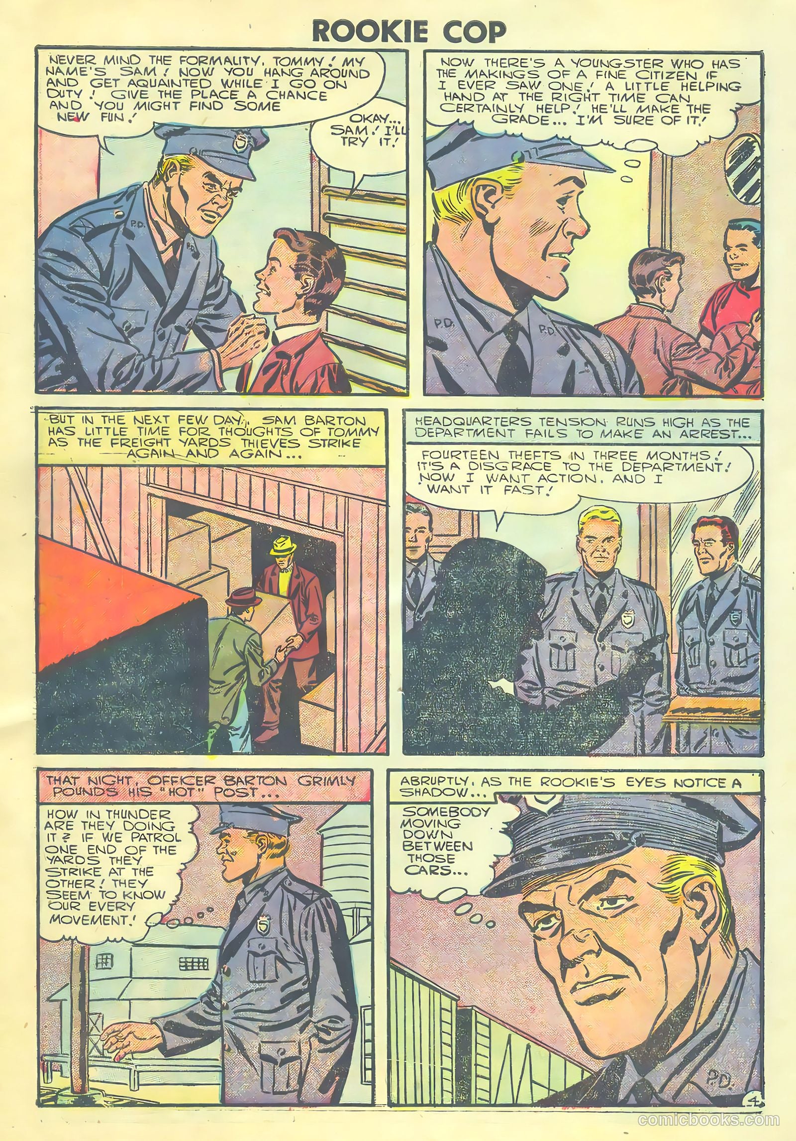 Rookie Cop #28 (1956) — page 30 of 36