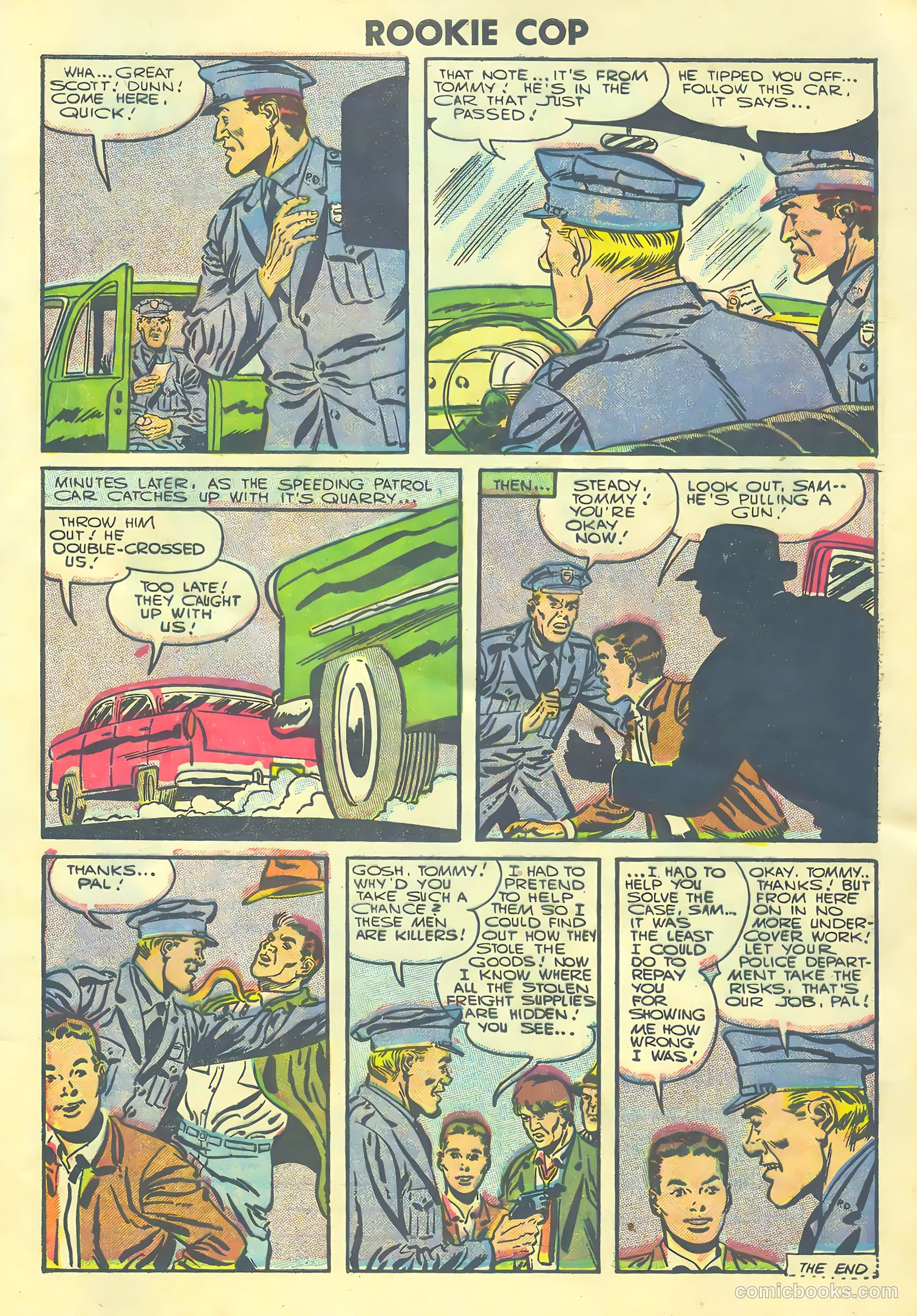 Rookie Cop #28 (1956) — page 33 of 36