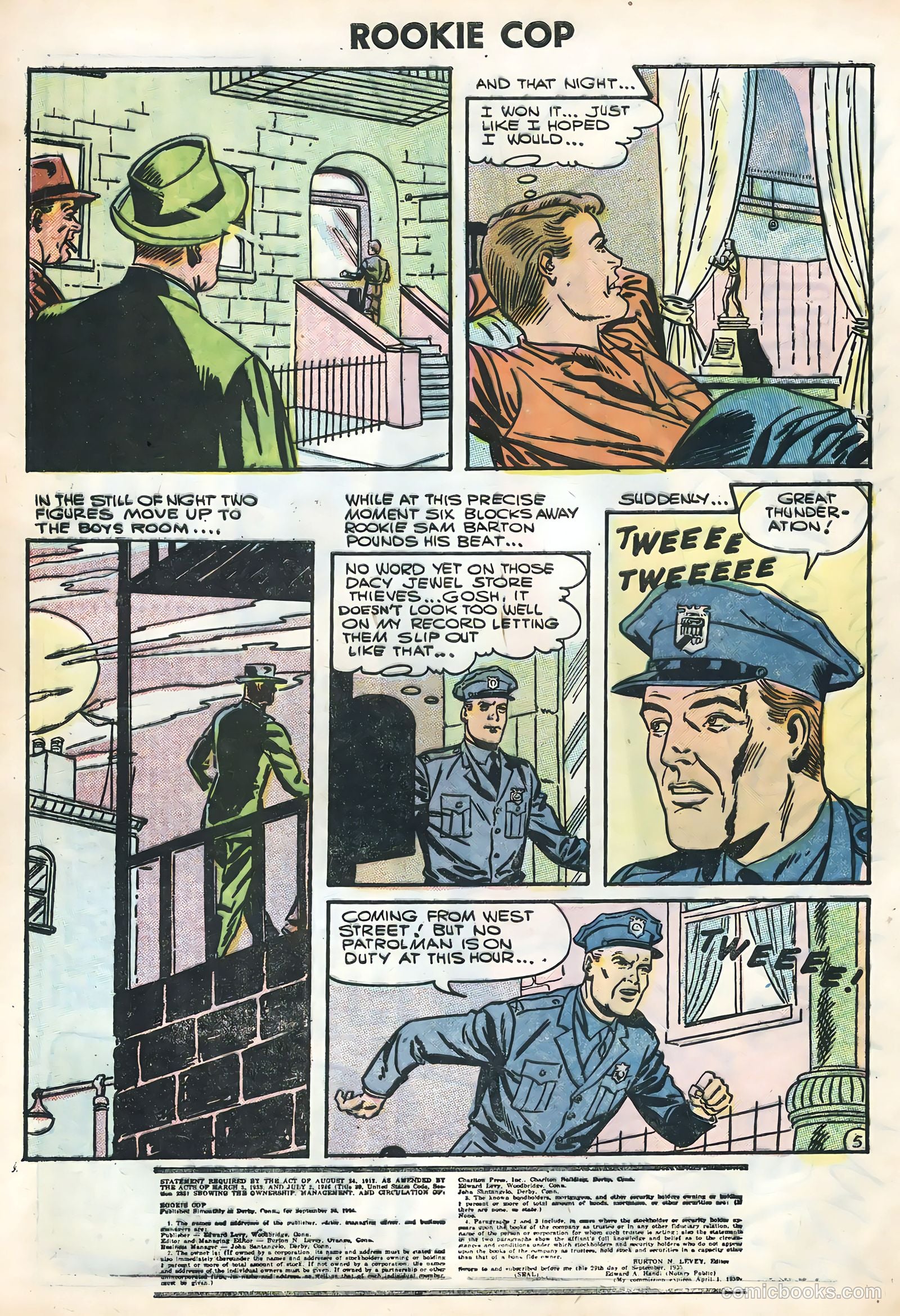 Rookie Cop #29 (1956) — page 32 of 36
