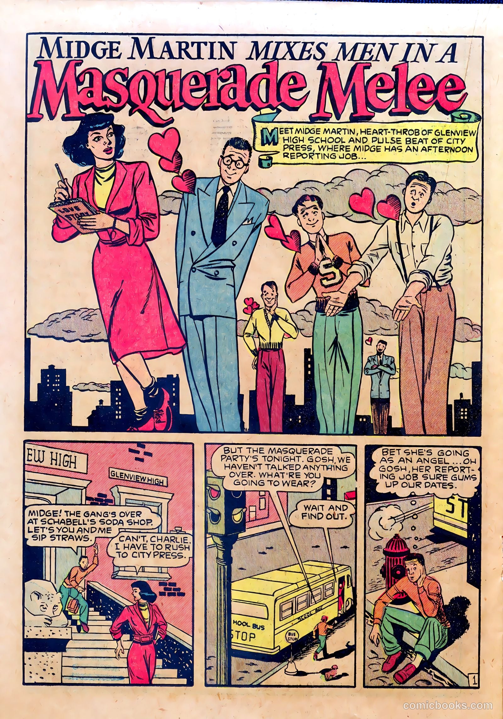 School-Day Romances #1 (1949) — page 20 of 36