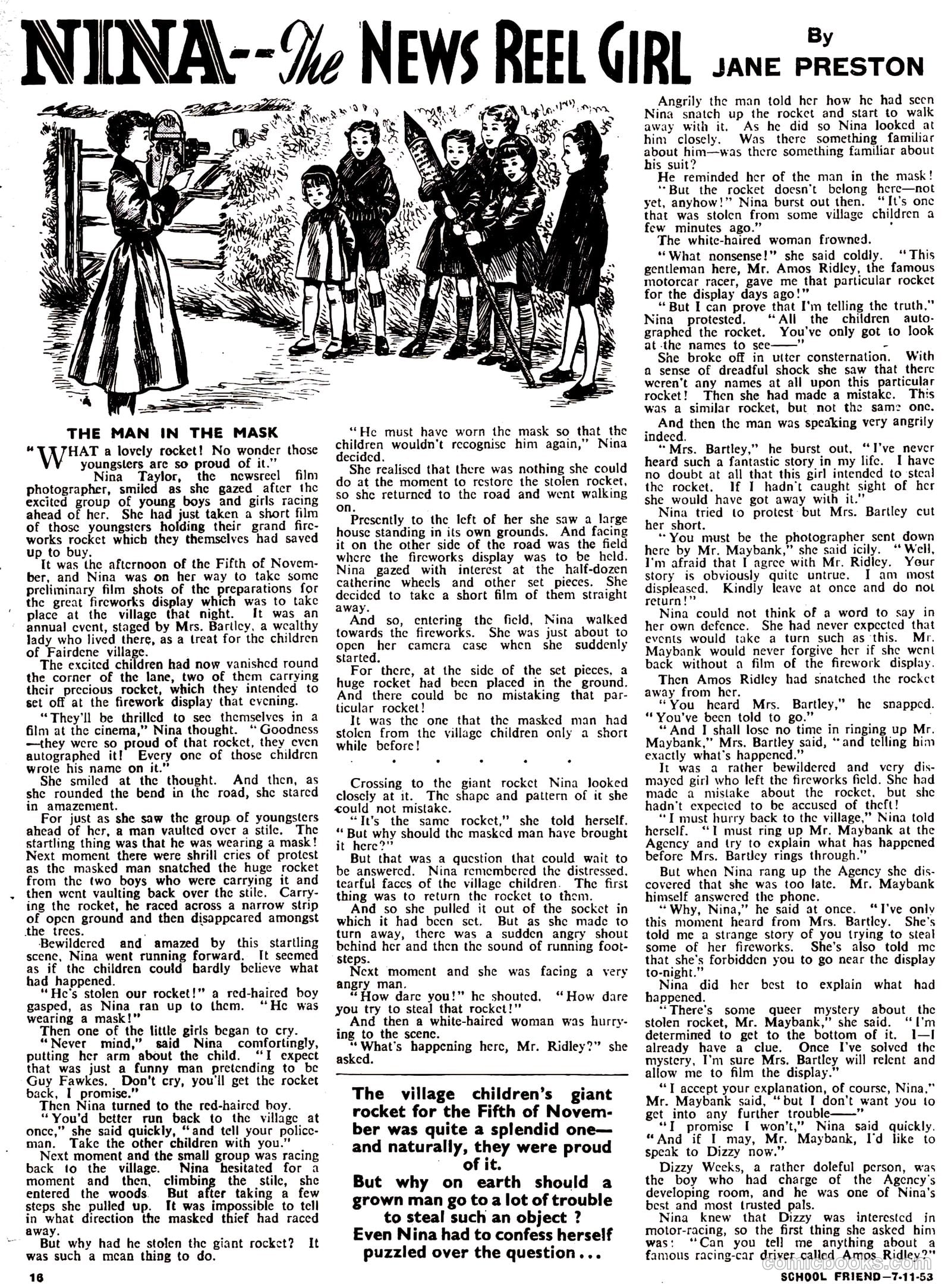 School Friend #182 (1953) — page 16 of 20