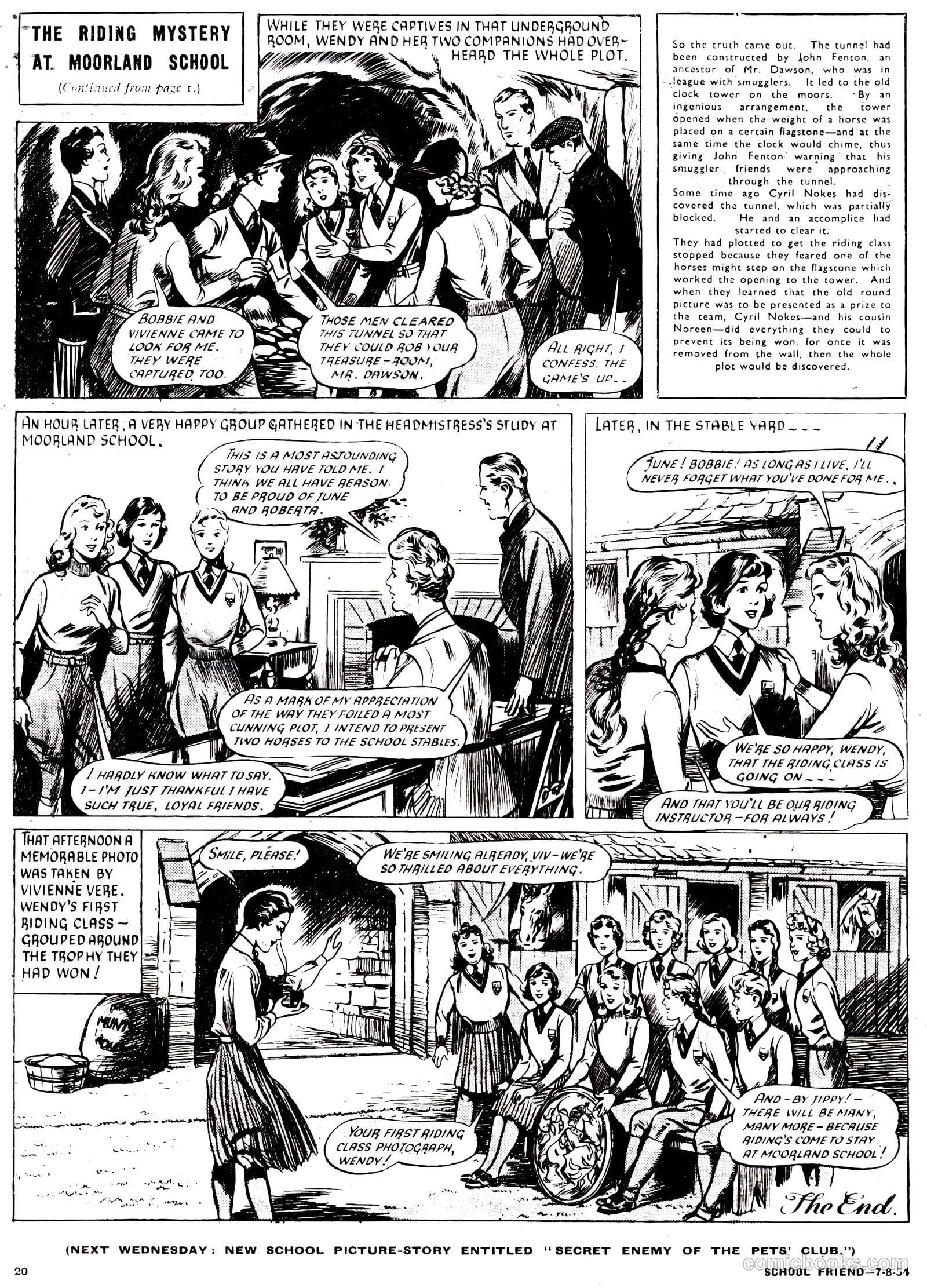 School Friend #221 (1954) — page 20 of 20