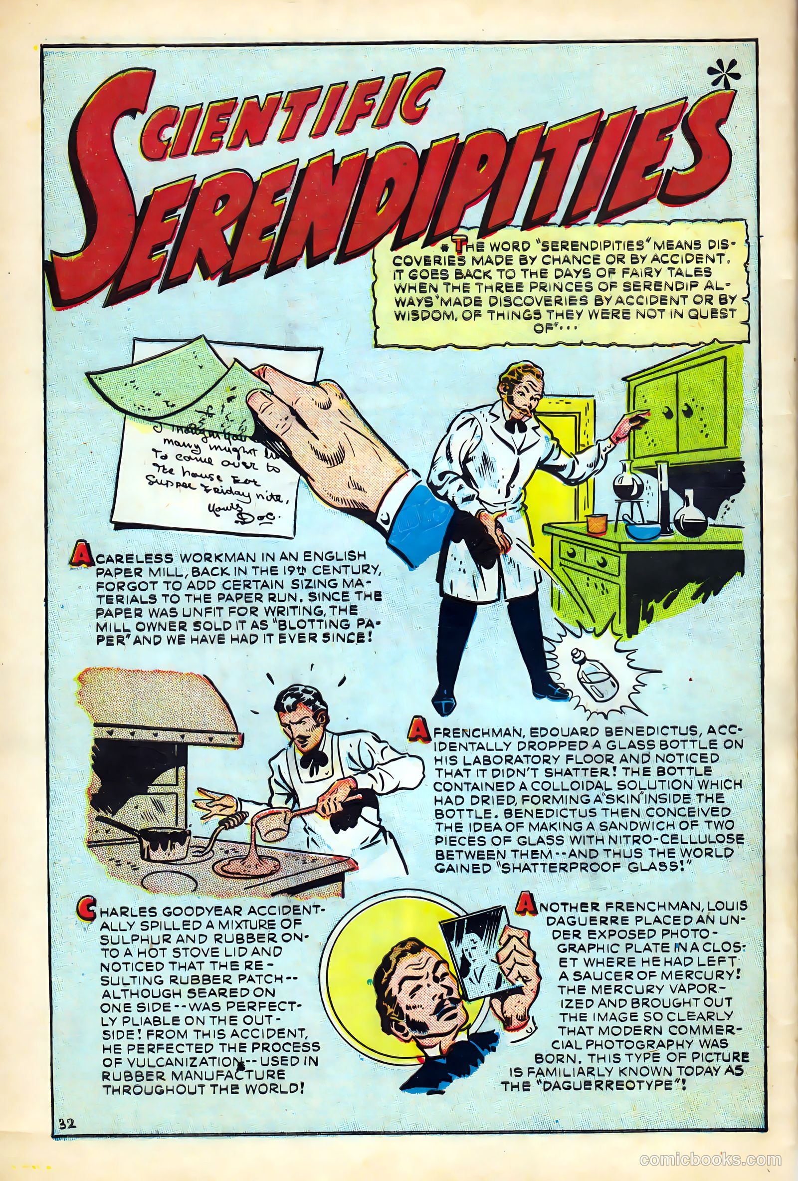 Science Comics #3 (1946) — page 34 of 36