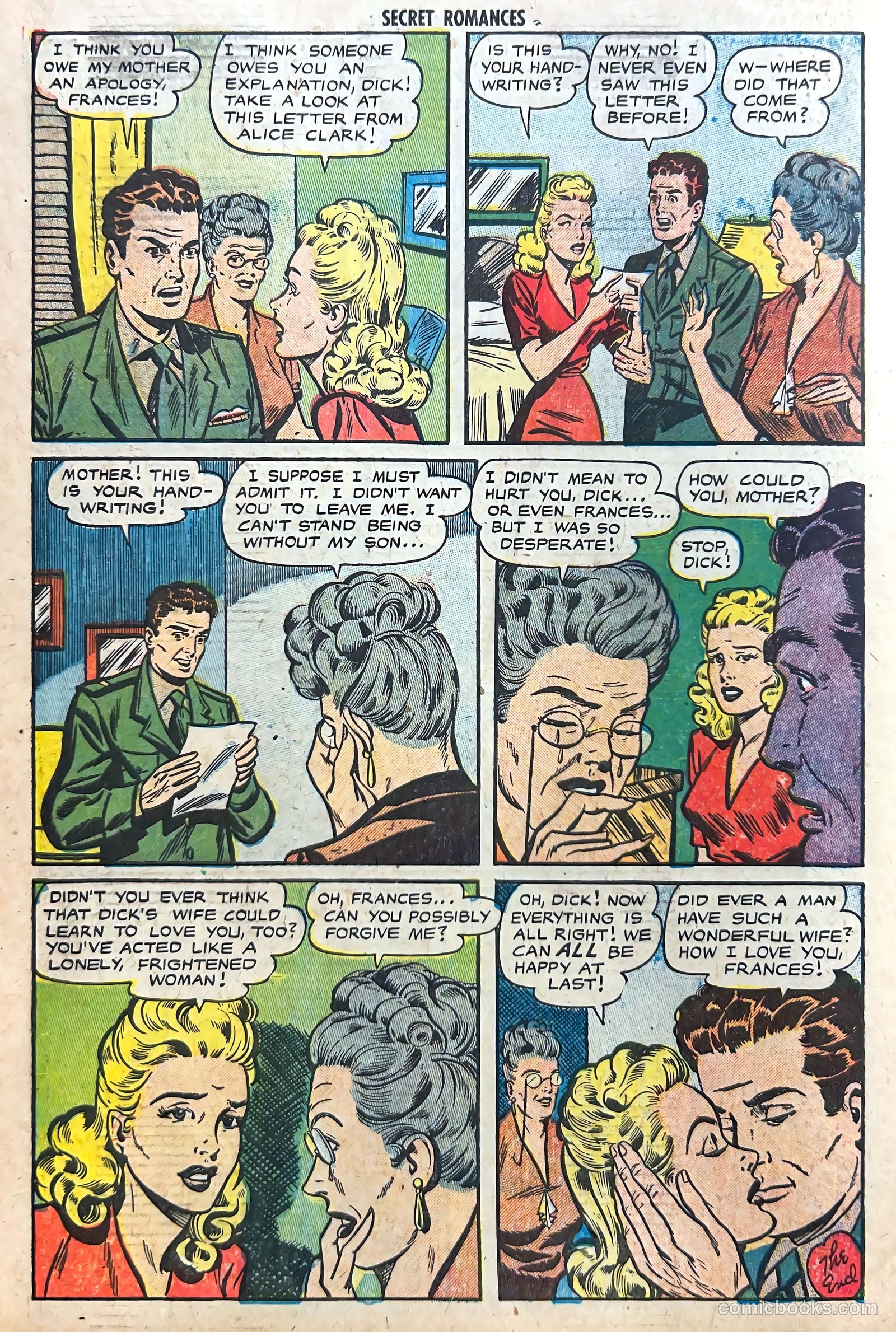 Secret Romances #16 (1953) — page 34 of 36