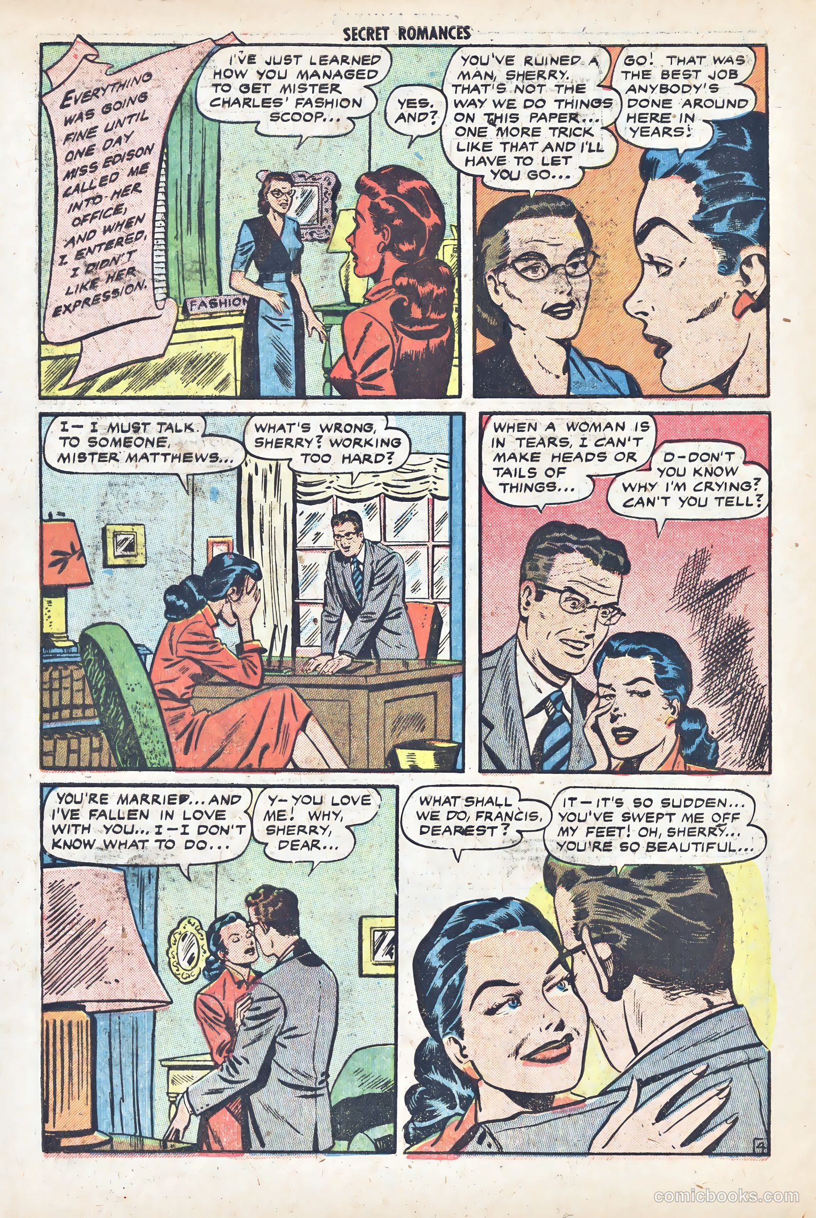 Secret Romances #17 (1953) — page 30 of 36
