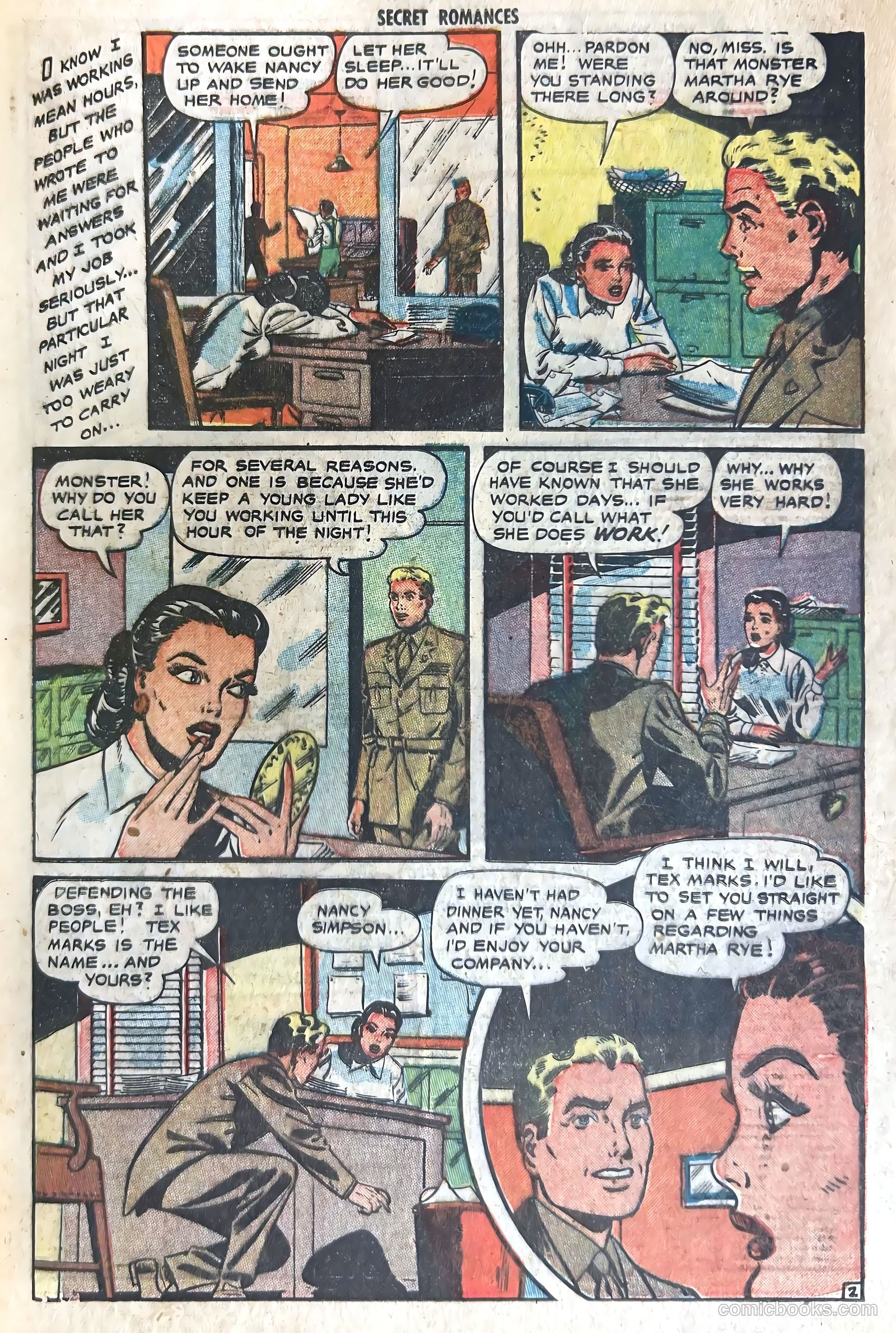 Secret Romances #7 (1952) — page 21 of 36