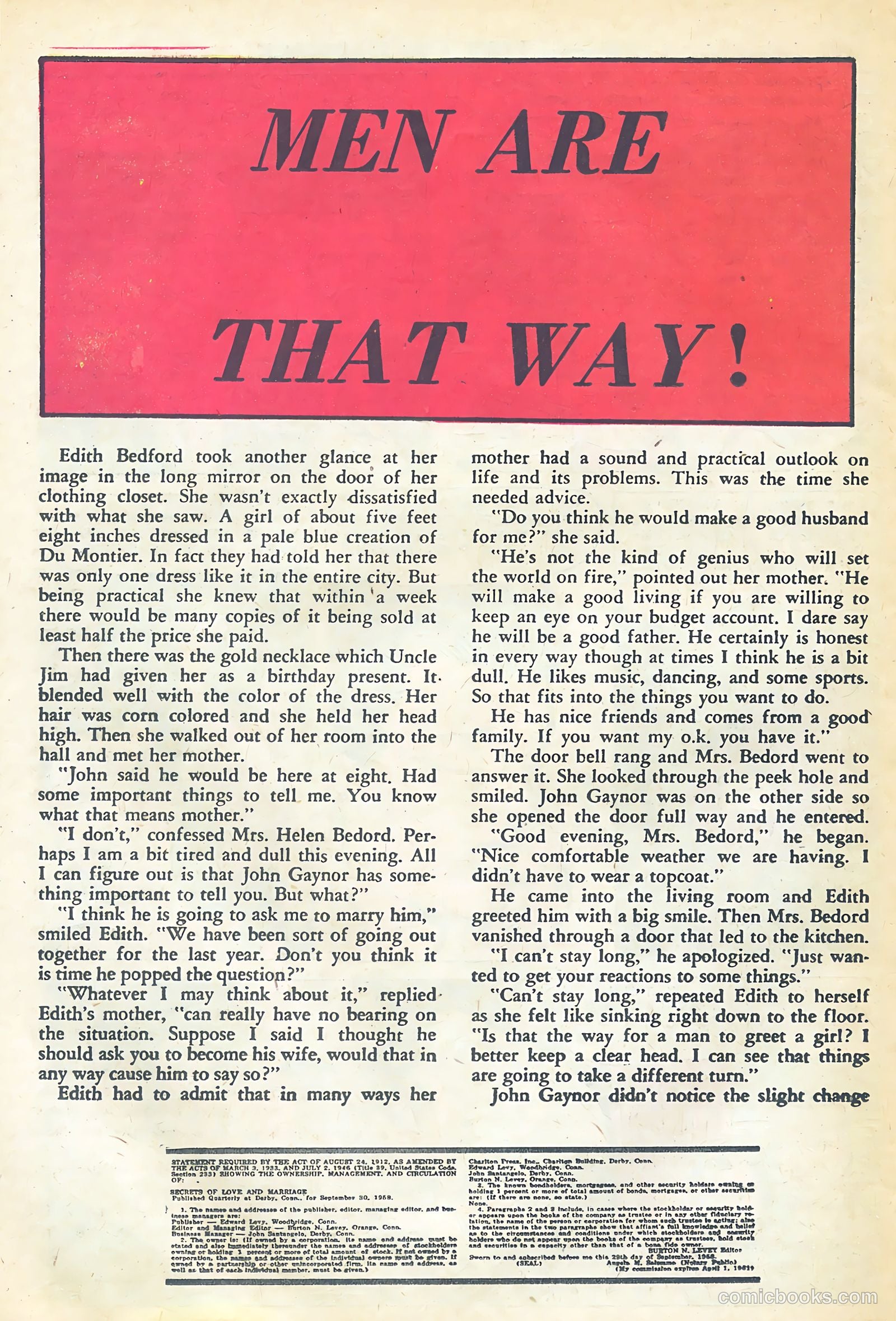 Secrets of Love and Marriage #13 (1959) — page 26 of 36