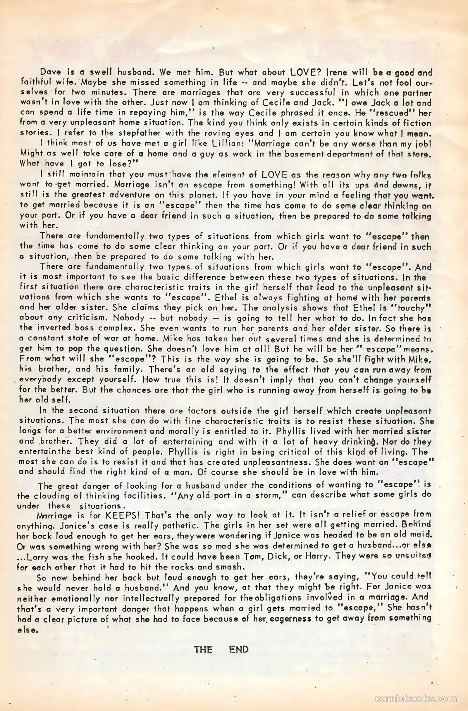 Secrets of Love and Marriage #22 (1960) — page 21 of 36