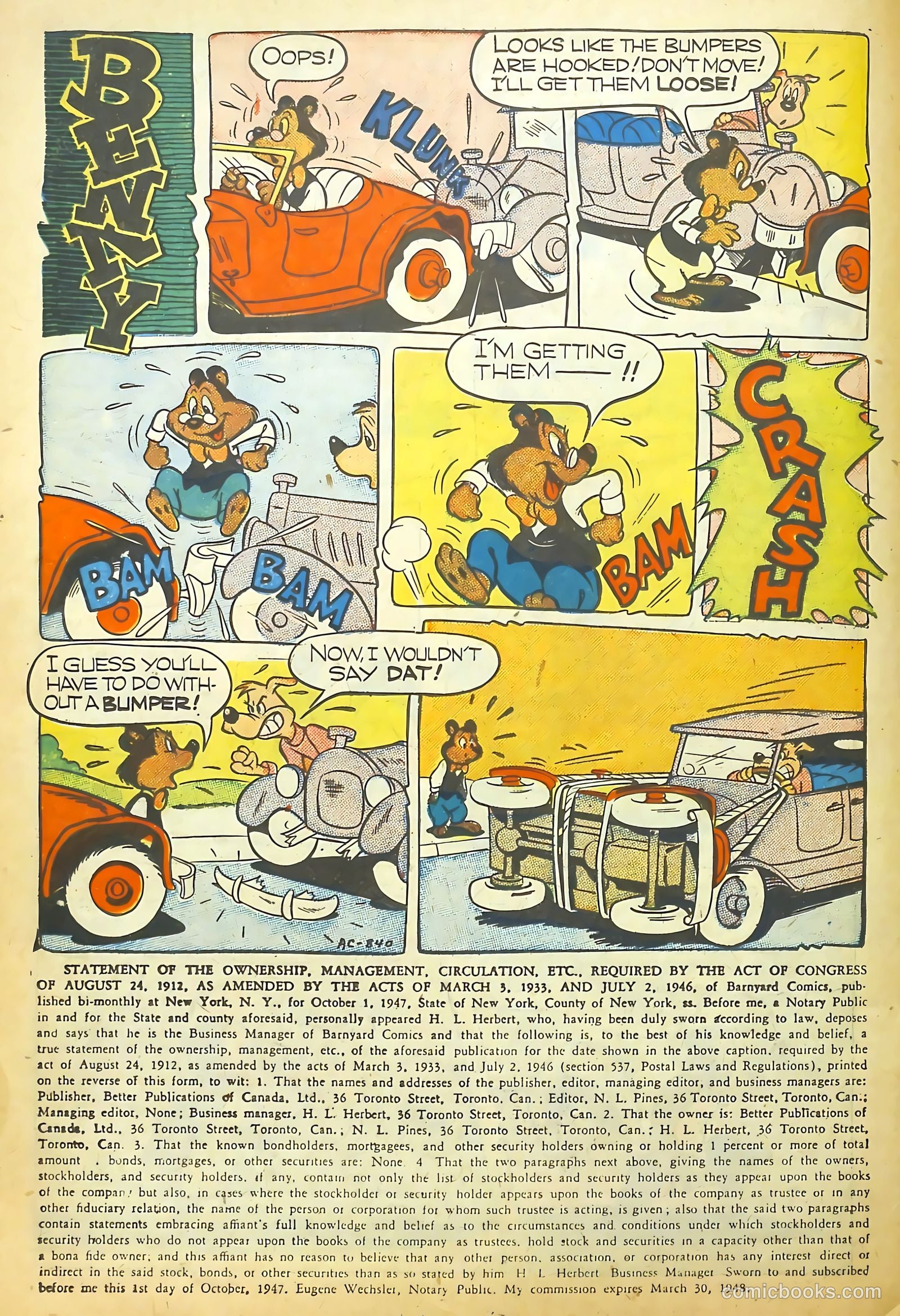 Barnyard Comics #17 (1948) — page 37 of 53