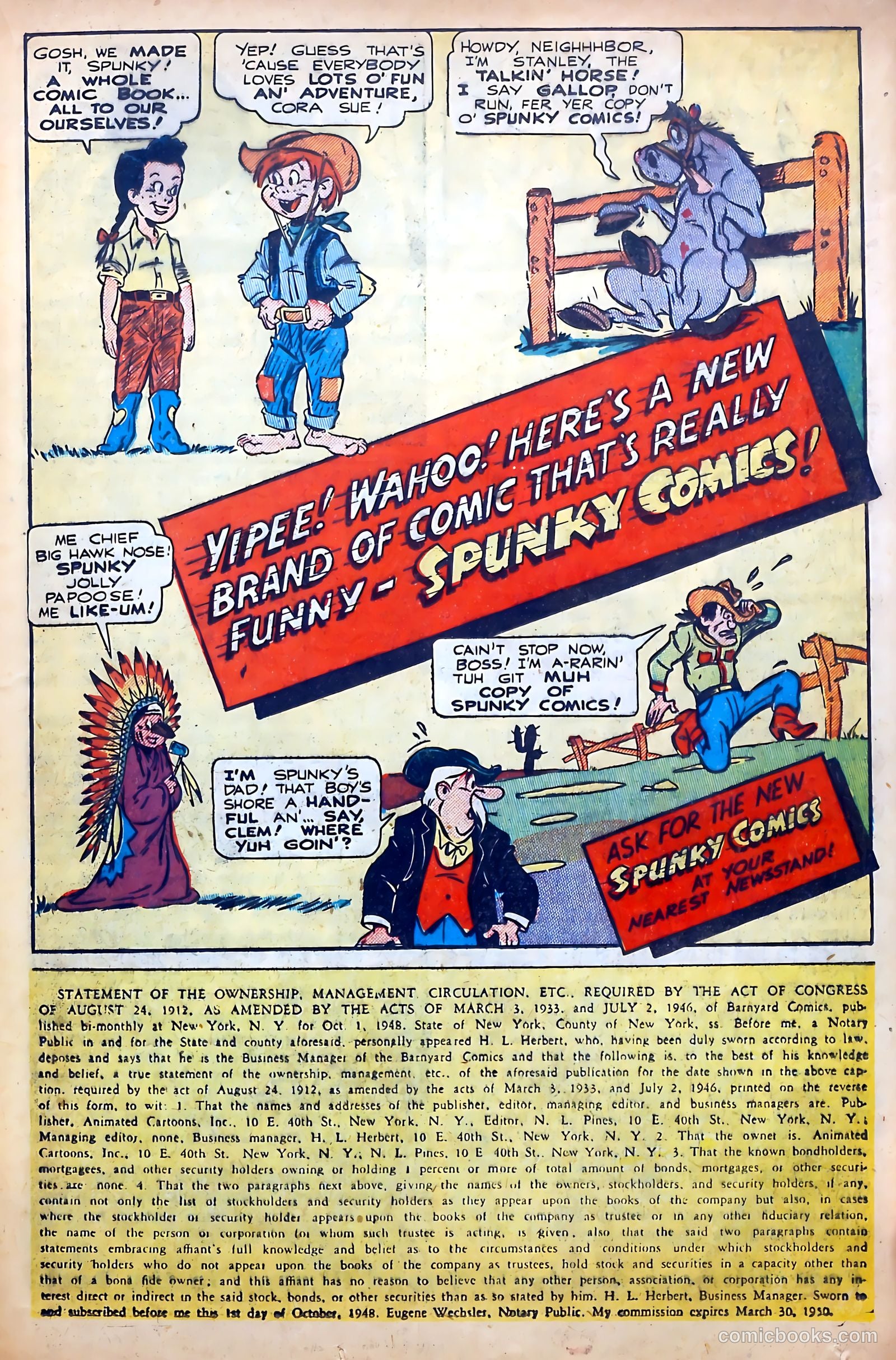 Barnyard Comics #23 (1949) — page 33 of 52