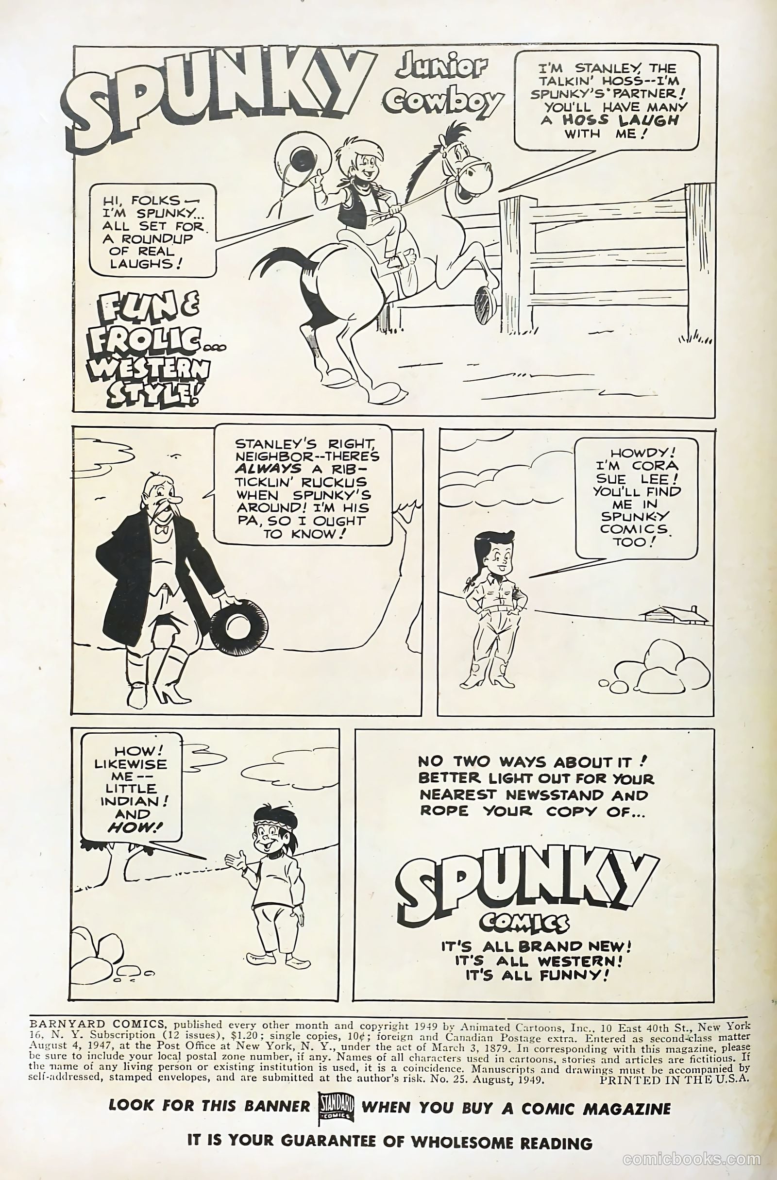 Barnyard Comics #25 (1949) — page 2 of 36