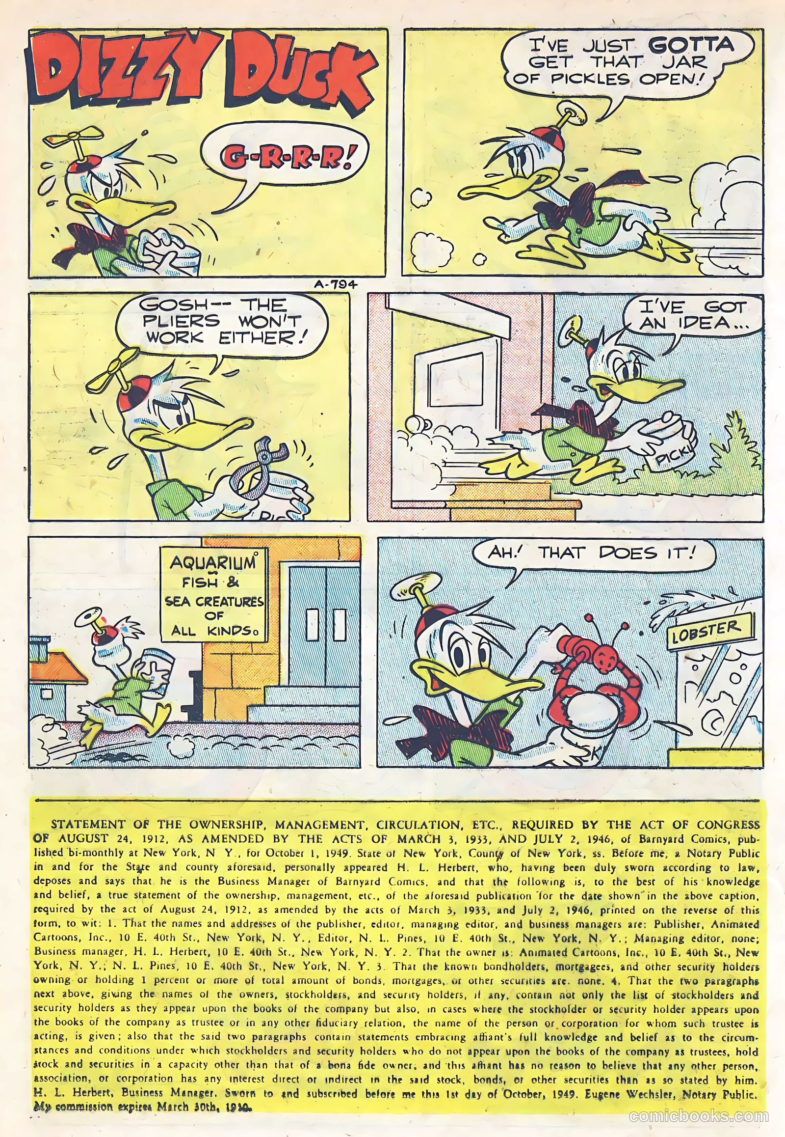 Barnyard Comics #28 (1950) — page 20 of 36