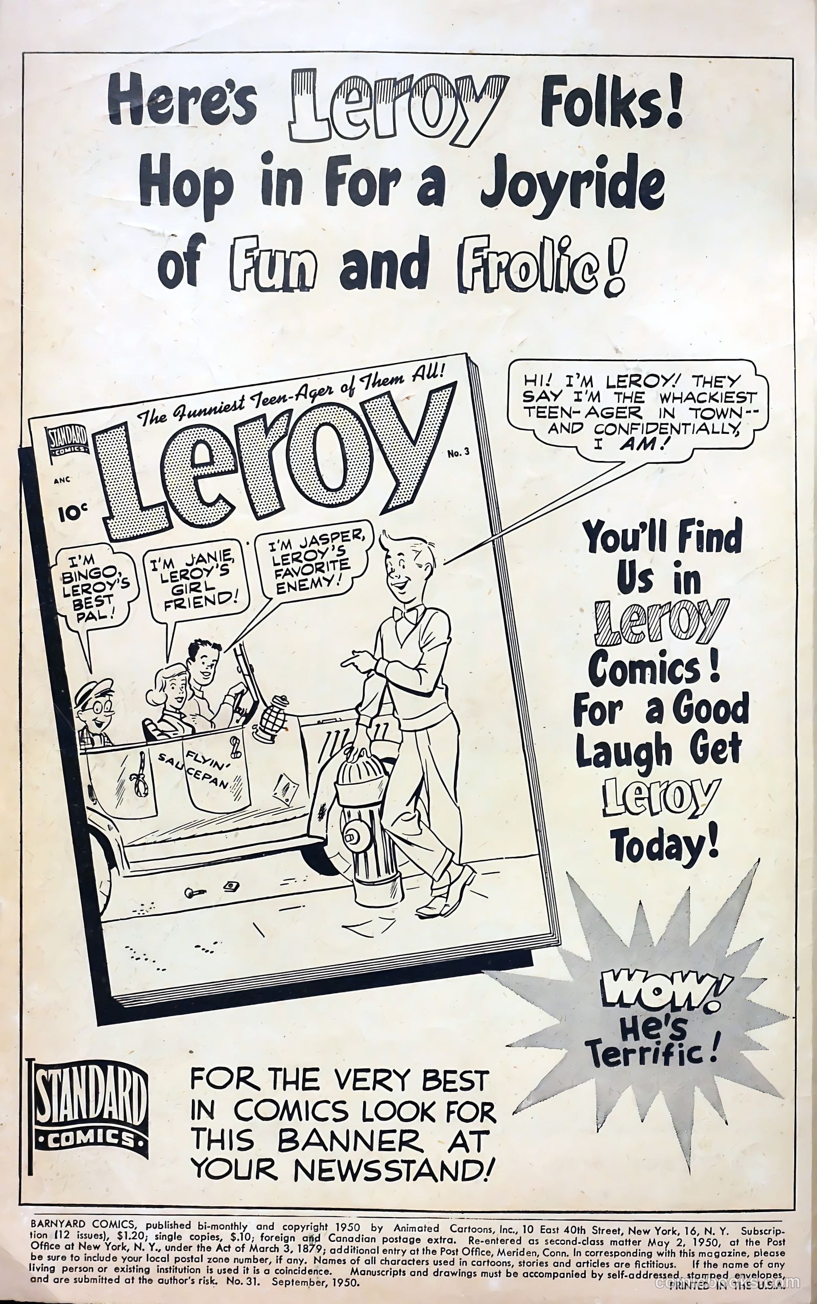 Barnyard Comics #31 (1950) — page 2 of 36